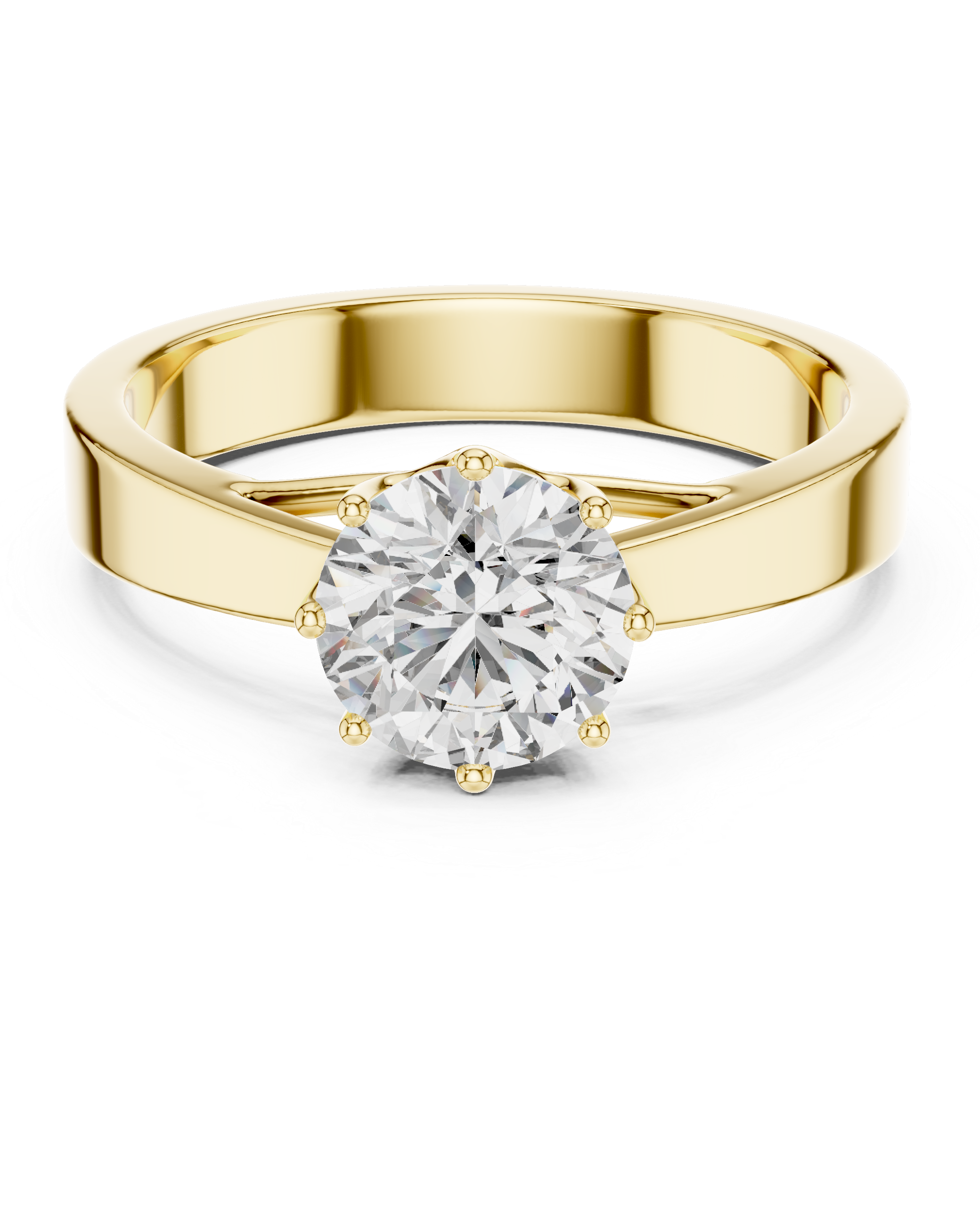 1ct Round Lab Grown Diamond Ring | Gold| The Brillora Jewellery House