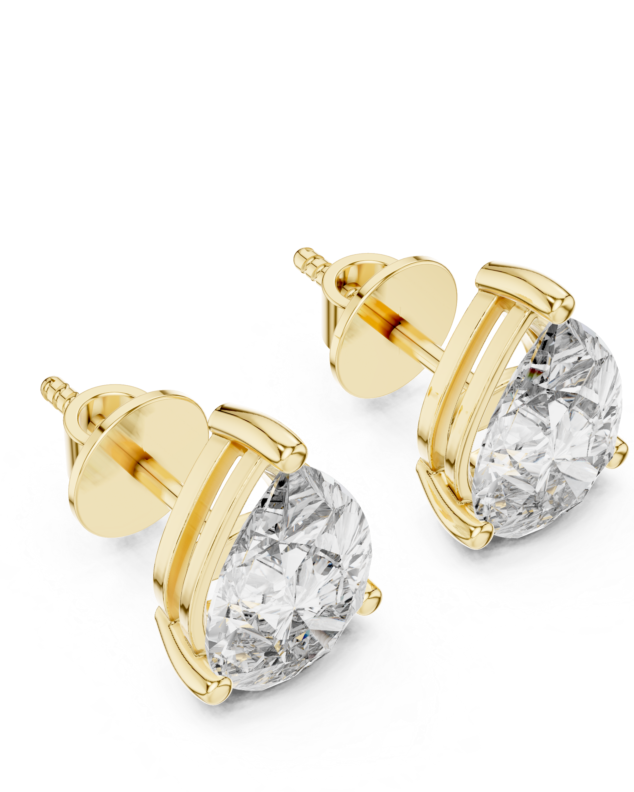 3.50ctw Pear Lab-Grown Diamond Stud Earrings in Rose Gold | The Brillora Jewelry House
