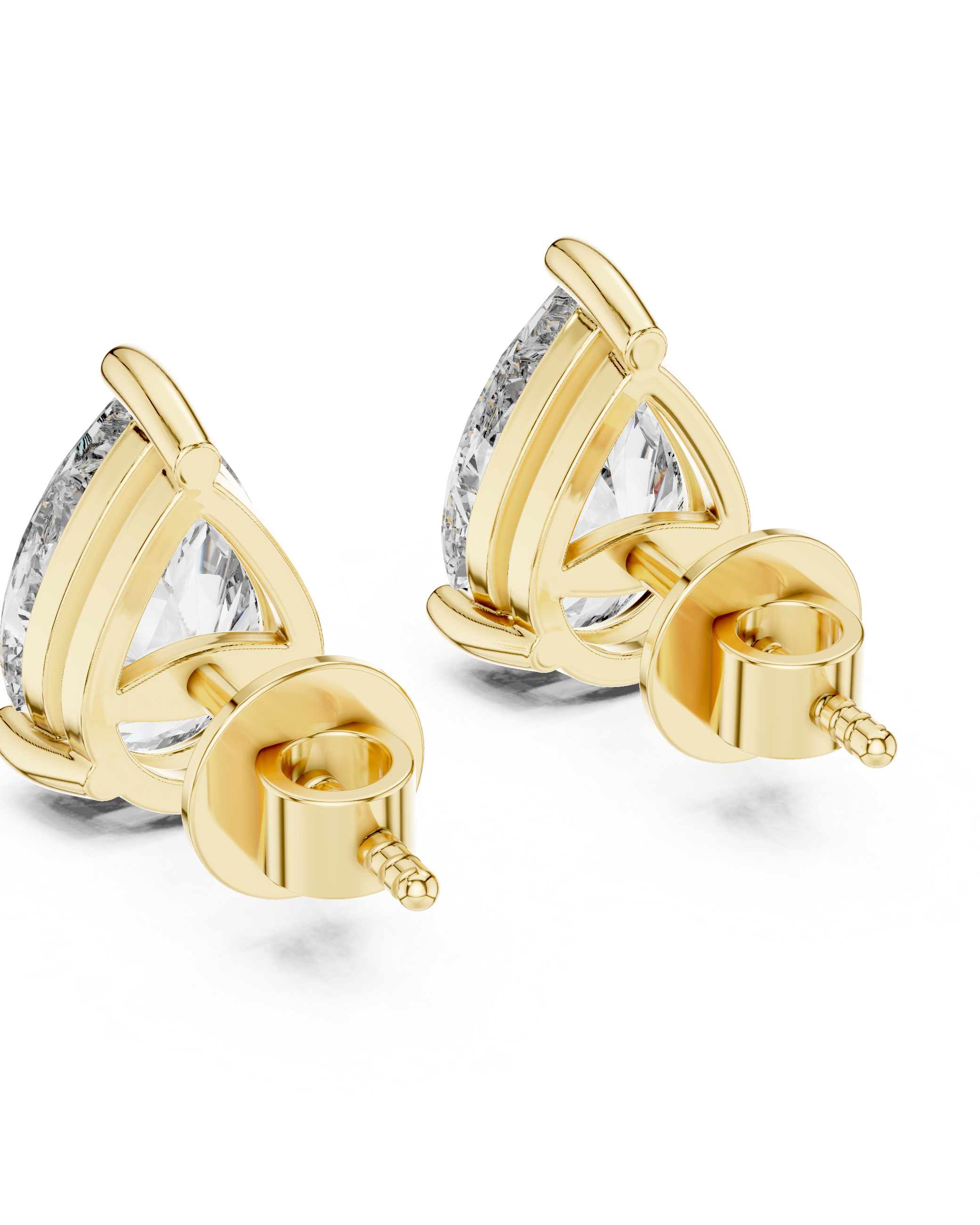 3.50ctw Pear Lab-Grown Diamond Stud Earrings in Rose Gold | The Brillora Jewelry House