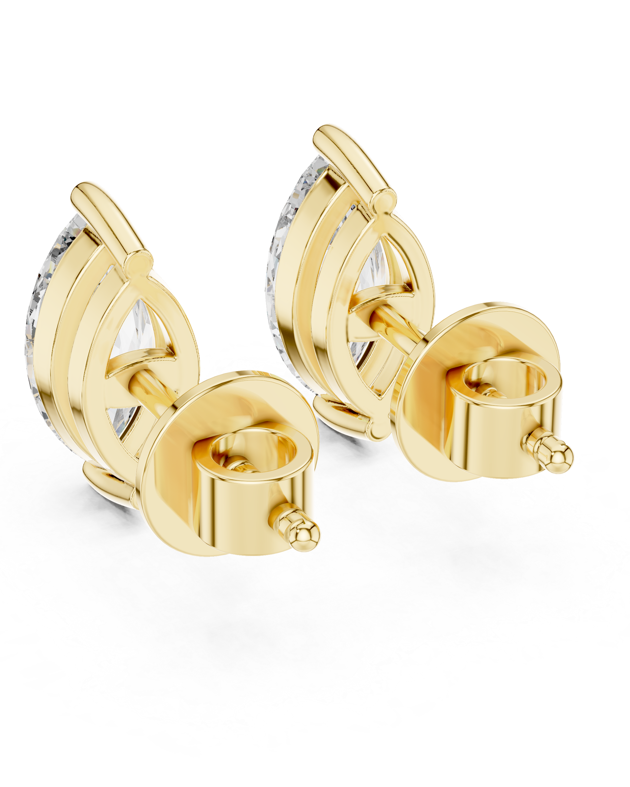 1.50ctw Marquise Lab-Grown Diamond Stud Earrings in Rose Gold } The Brillora Jewelry House