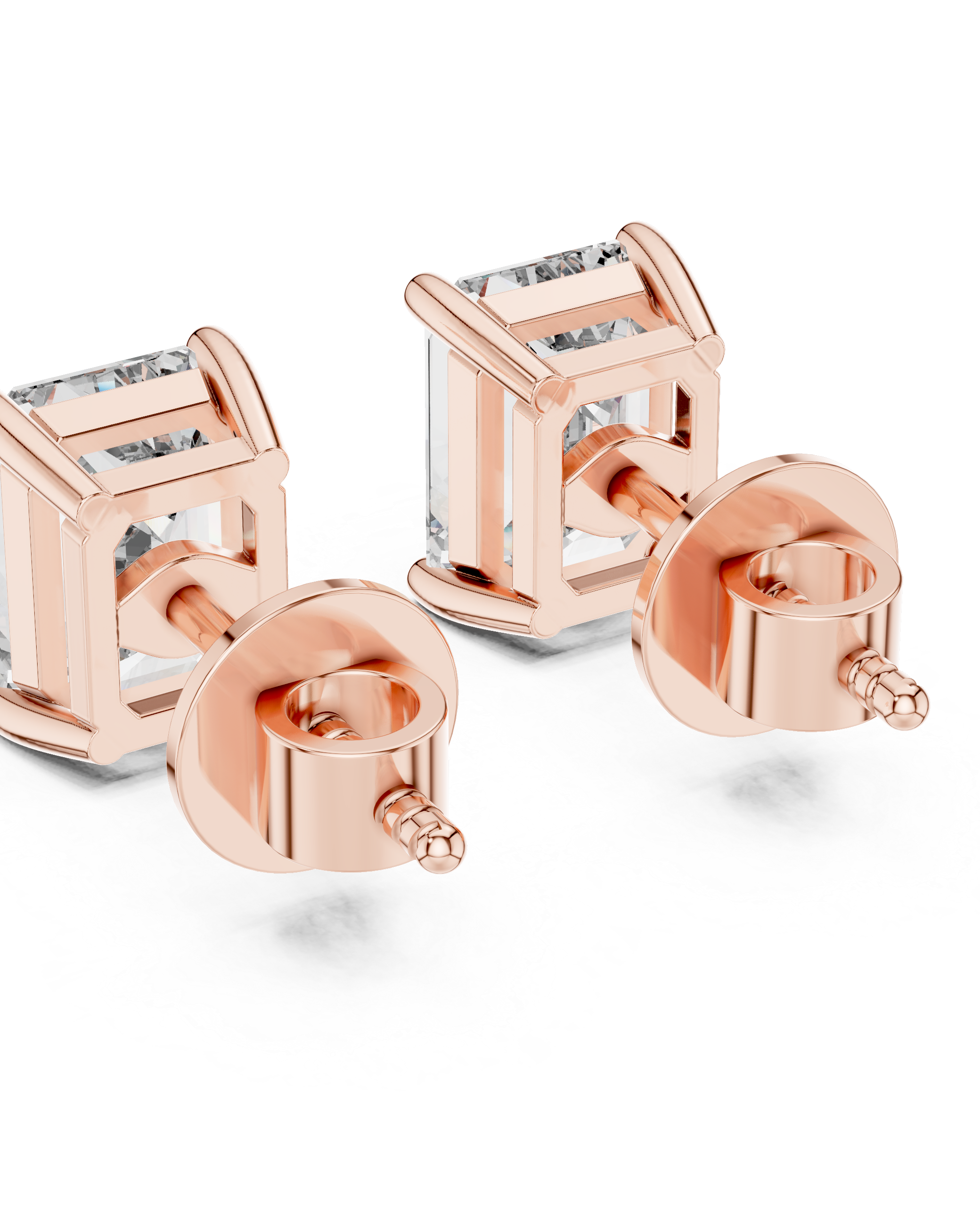 The 2.50 Carat Emerald Cut Lab Diamond Studs | The Brillora Jewelry House