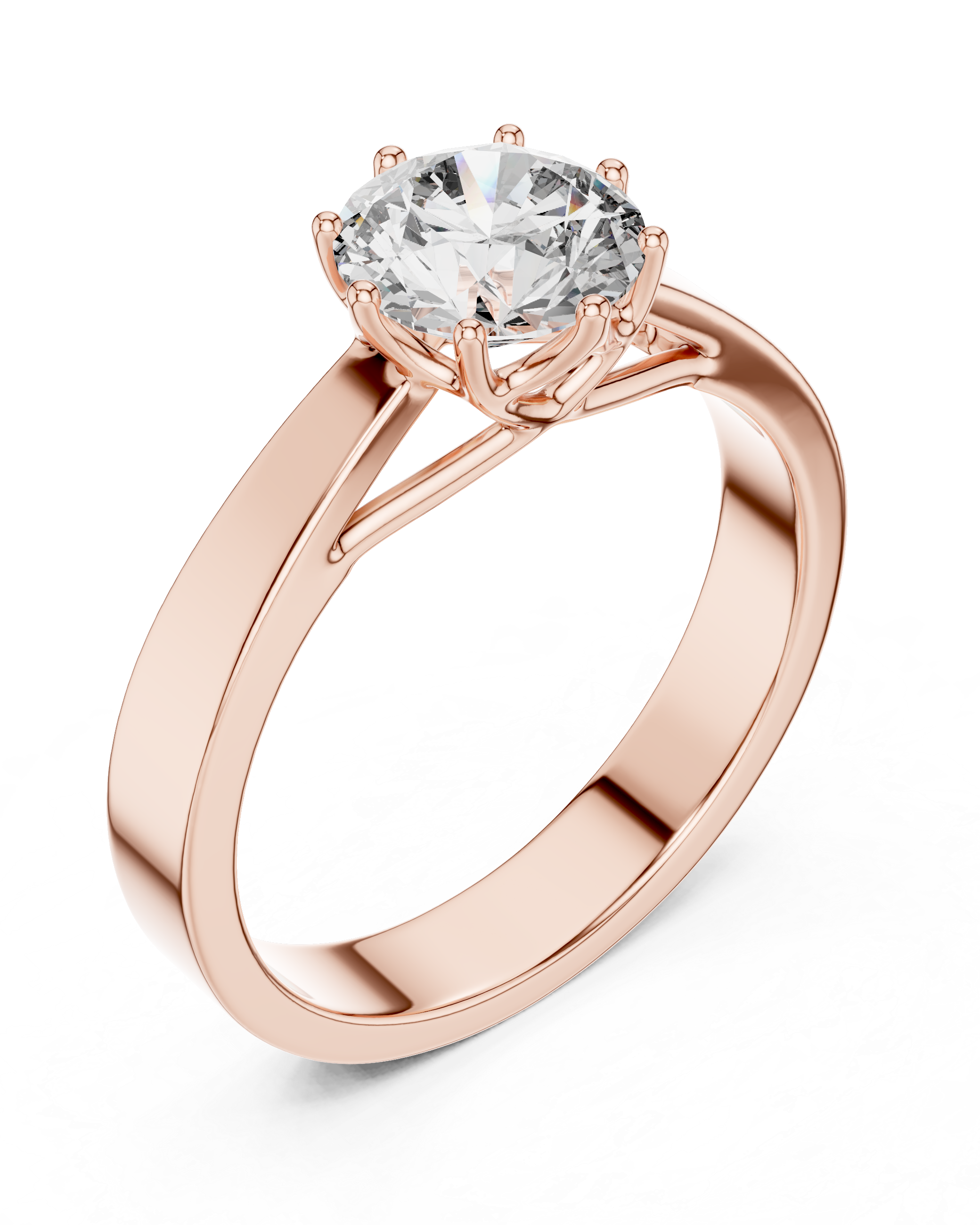 1ct Round Lab Grown Diamond Ring | Gold| The Brillora Jewellery House
