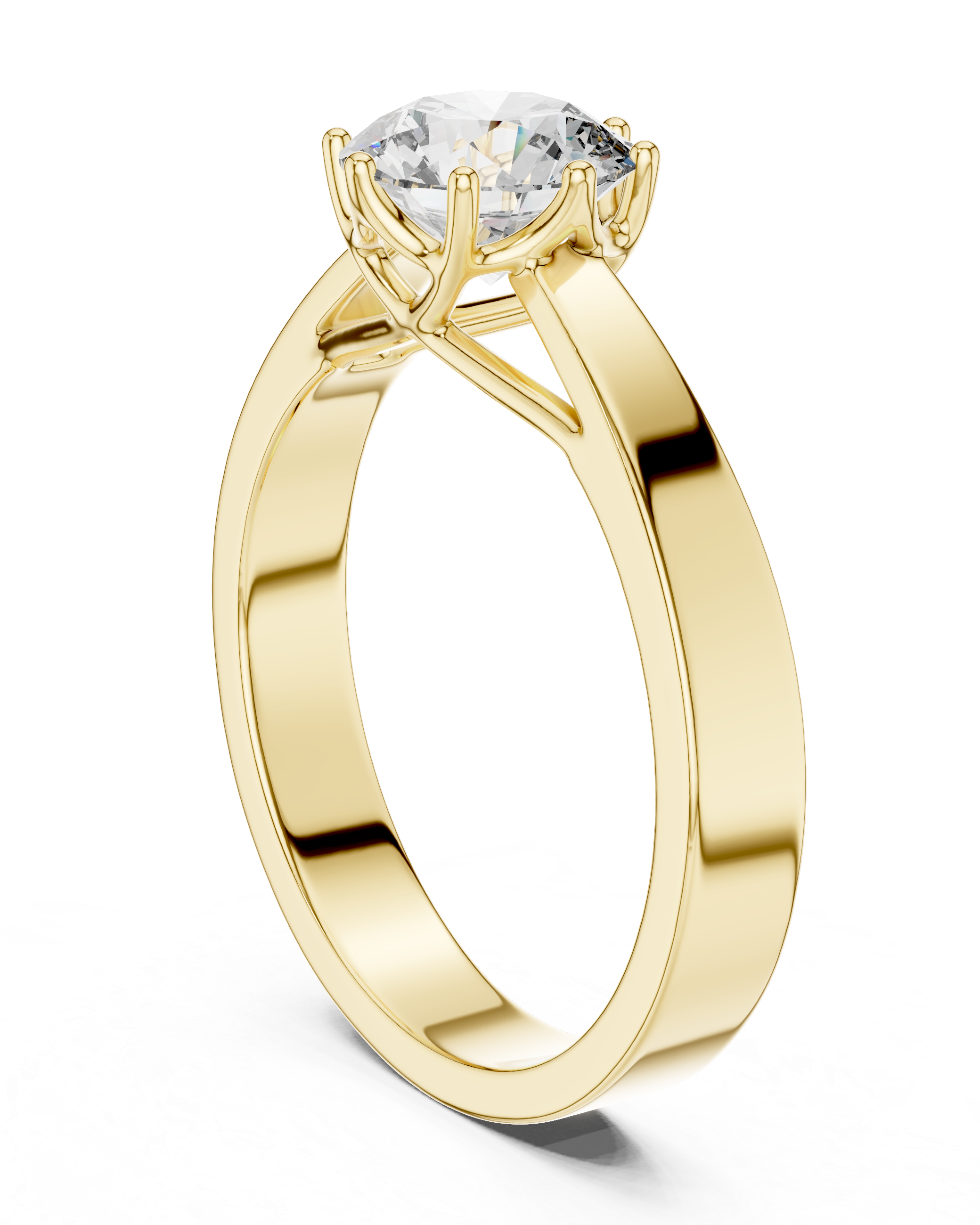 1ct Round Lab Grown Diamond Ring | Gold| The Brillora Jewellery House