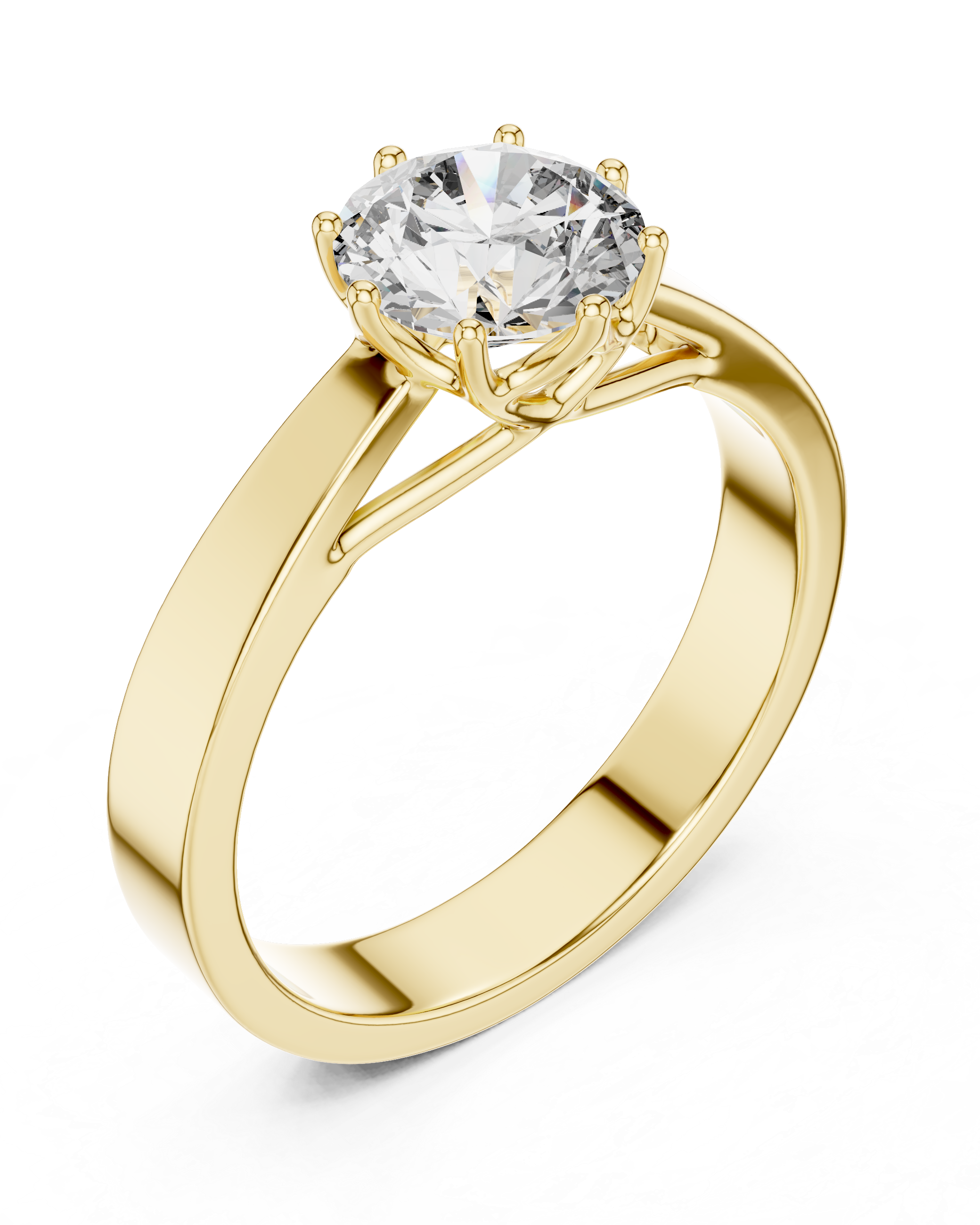 1ct Round Lab Grown Diamond Ring | Gold| The Brillora Jewellery House