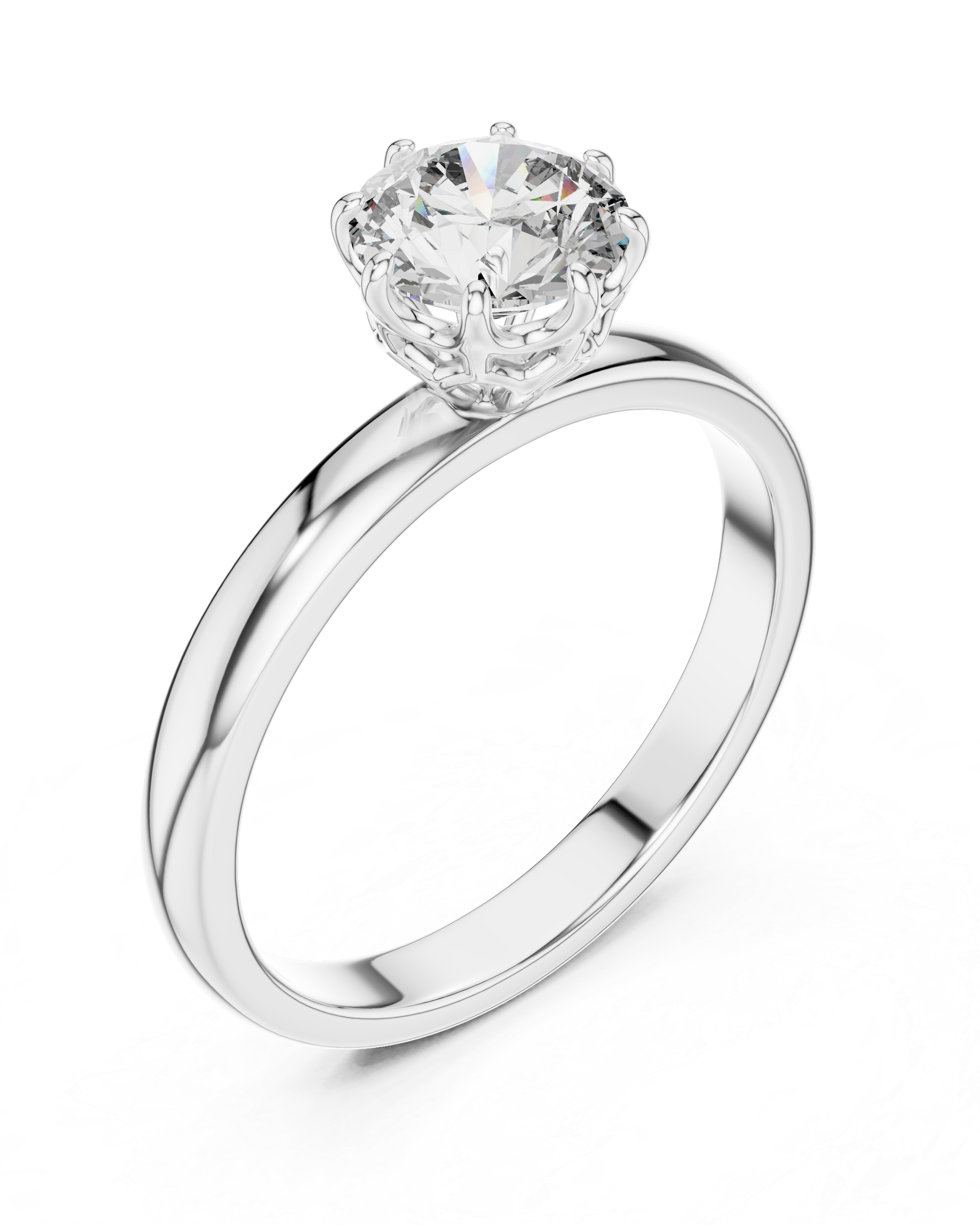 1 Carat 6-Prong Rose Gold Lab Diamond Engagement Ring | The Brillora Jewelry House