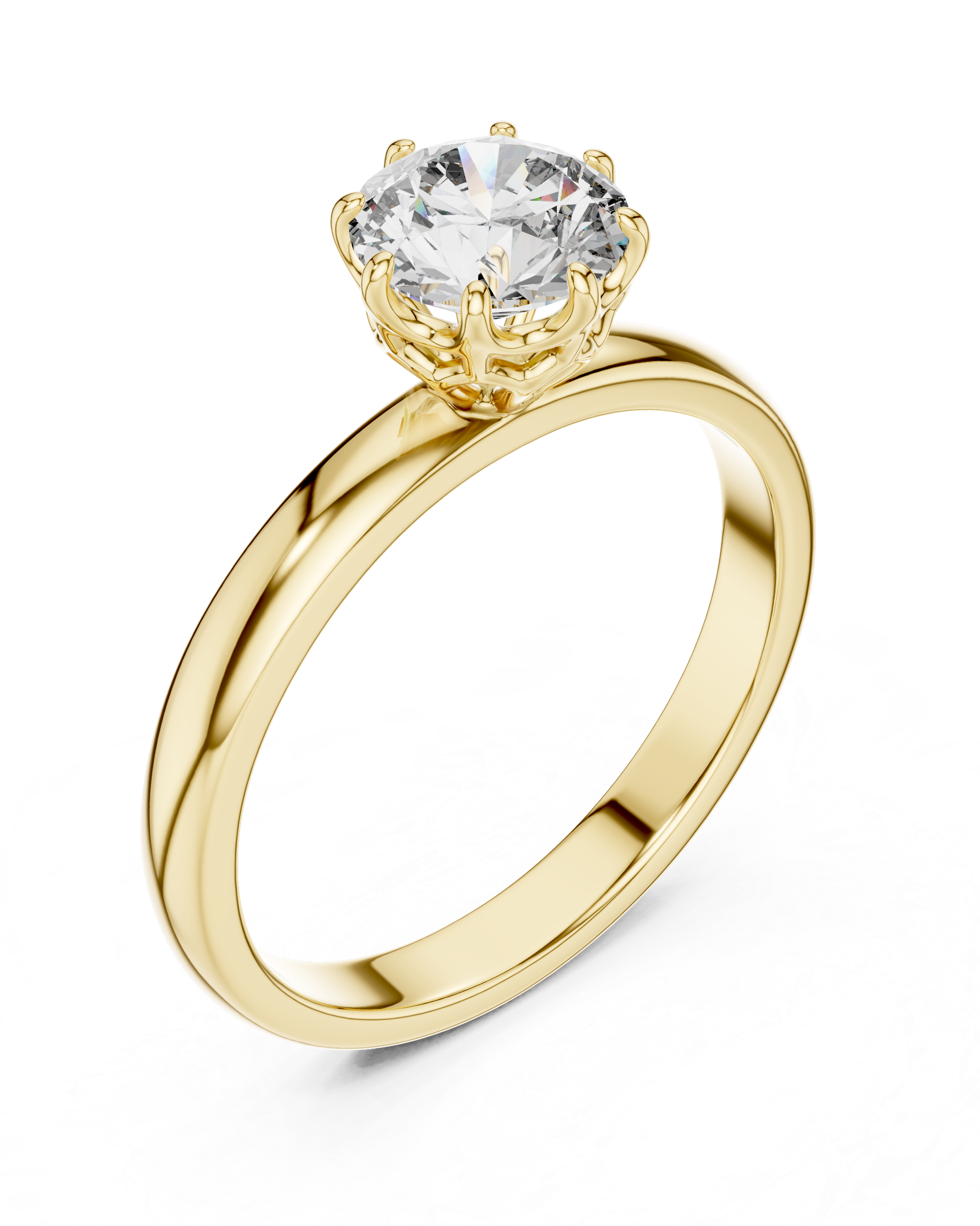 1 Carat 6-Prong Rose Gold Lab Diamond Engagement Ring | The Brillora Jewelry House