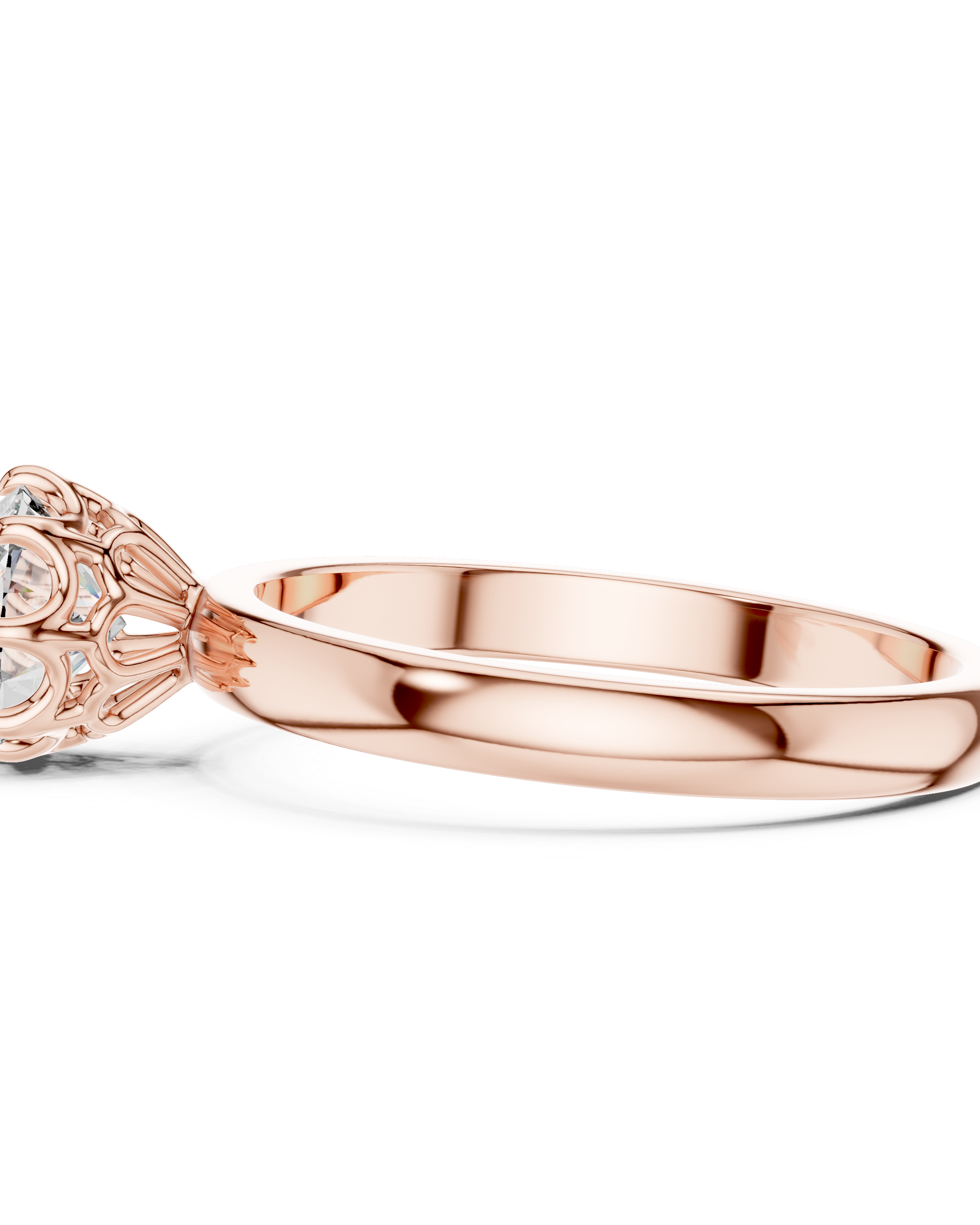 1 Carat 6-Prong Rose Gold Lab Diamond Engagement Ring | The Brillora Jewelry House