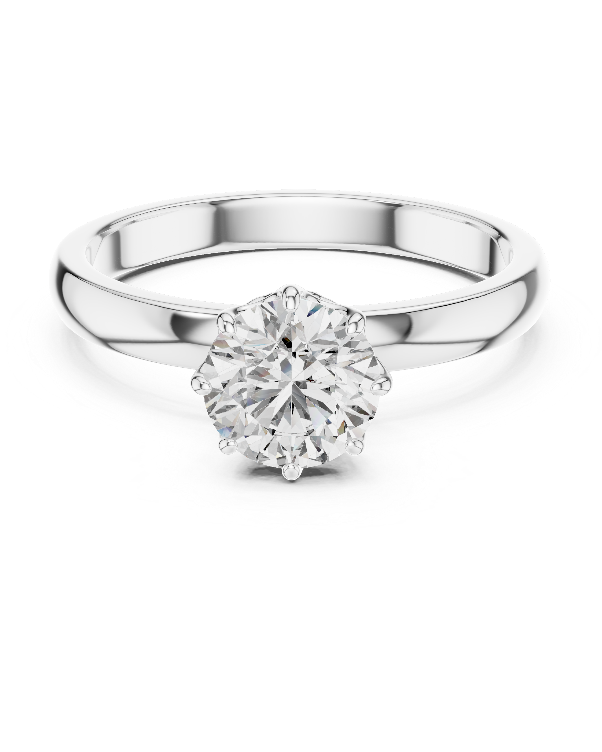 1 Carat 6-Prong Rose Gold Lab Diamond Engagement Ring | The Brillora Jewelry House