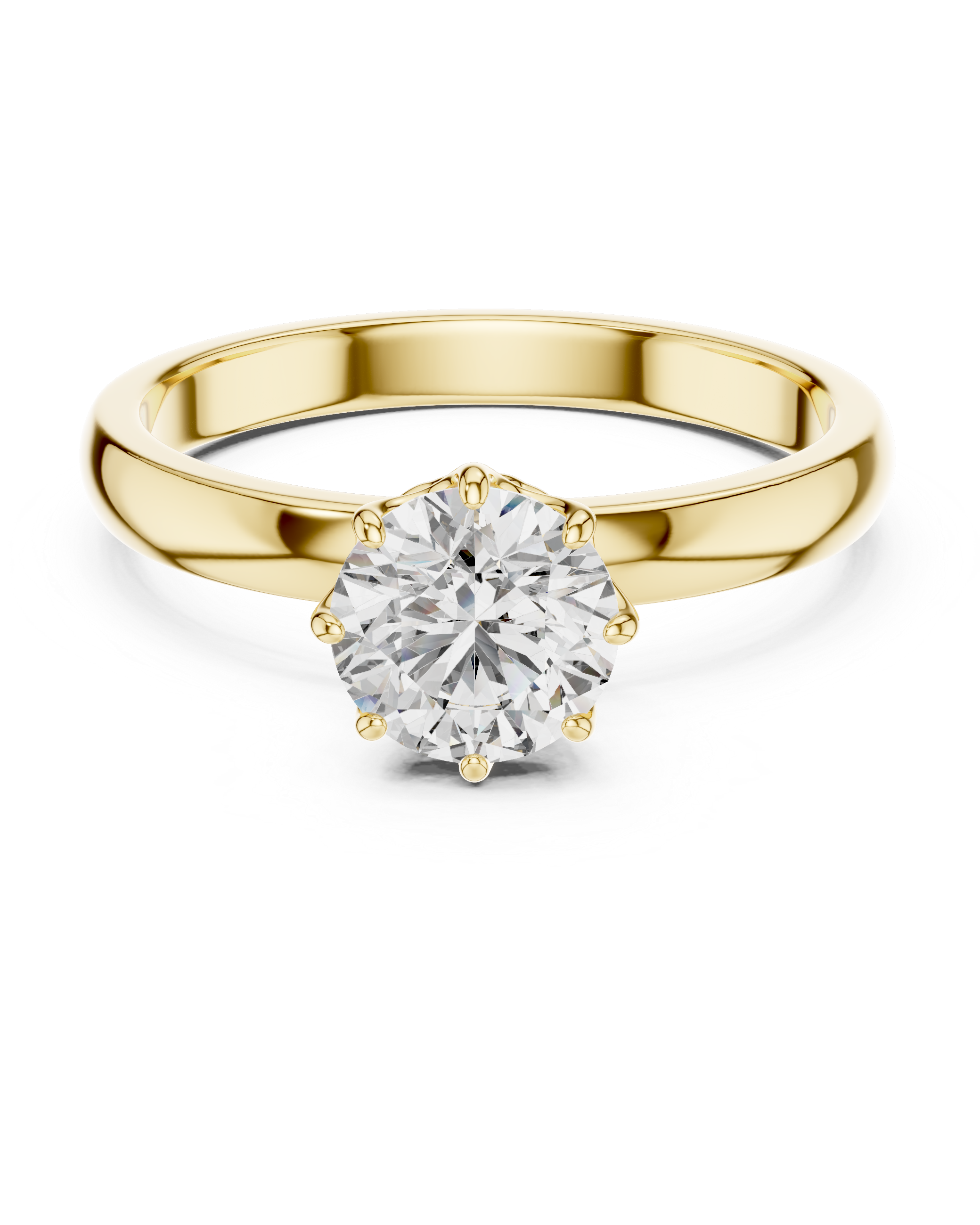 1 Carat 6-Prong Rose Gold Lab Diamond Engagement Ring | The Brillora Jewelry House