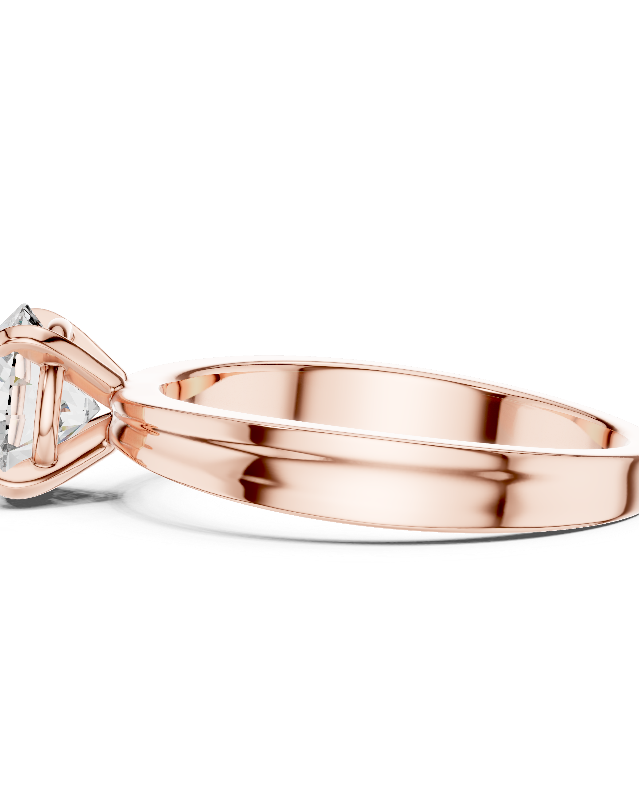 1ct Round Lab-Grown Diamond Sculpted Ring in White Gold | The Brillora Jewelry House