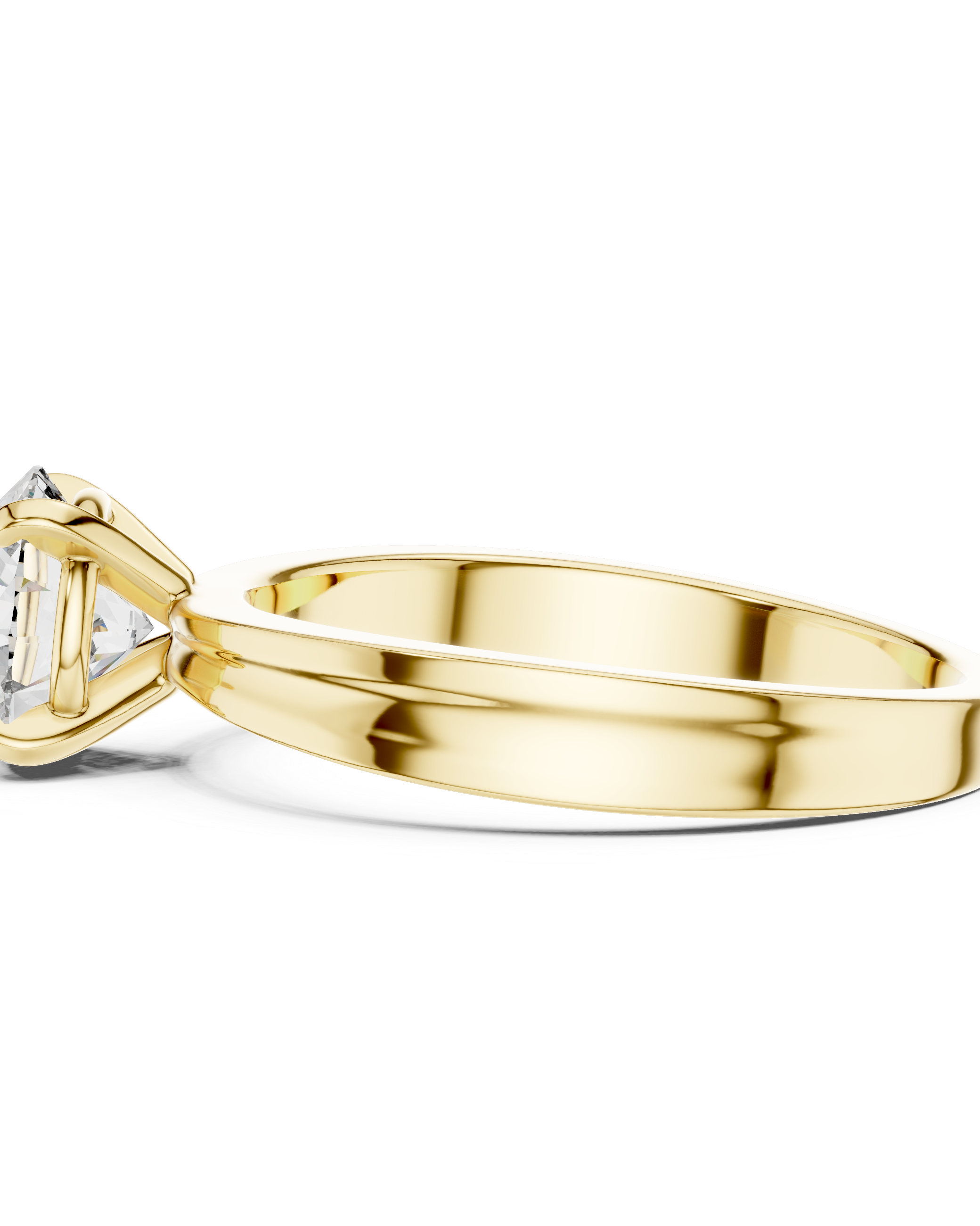 1ct Round Lab-Grown Diamond Sculpted Ring in White Gold | The Brillora Jewelry House