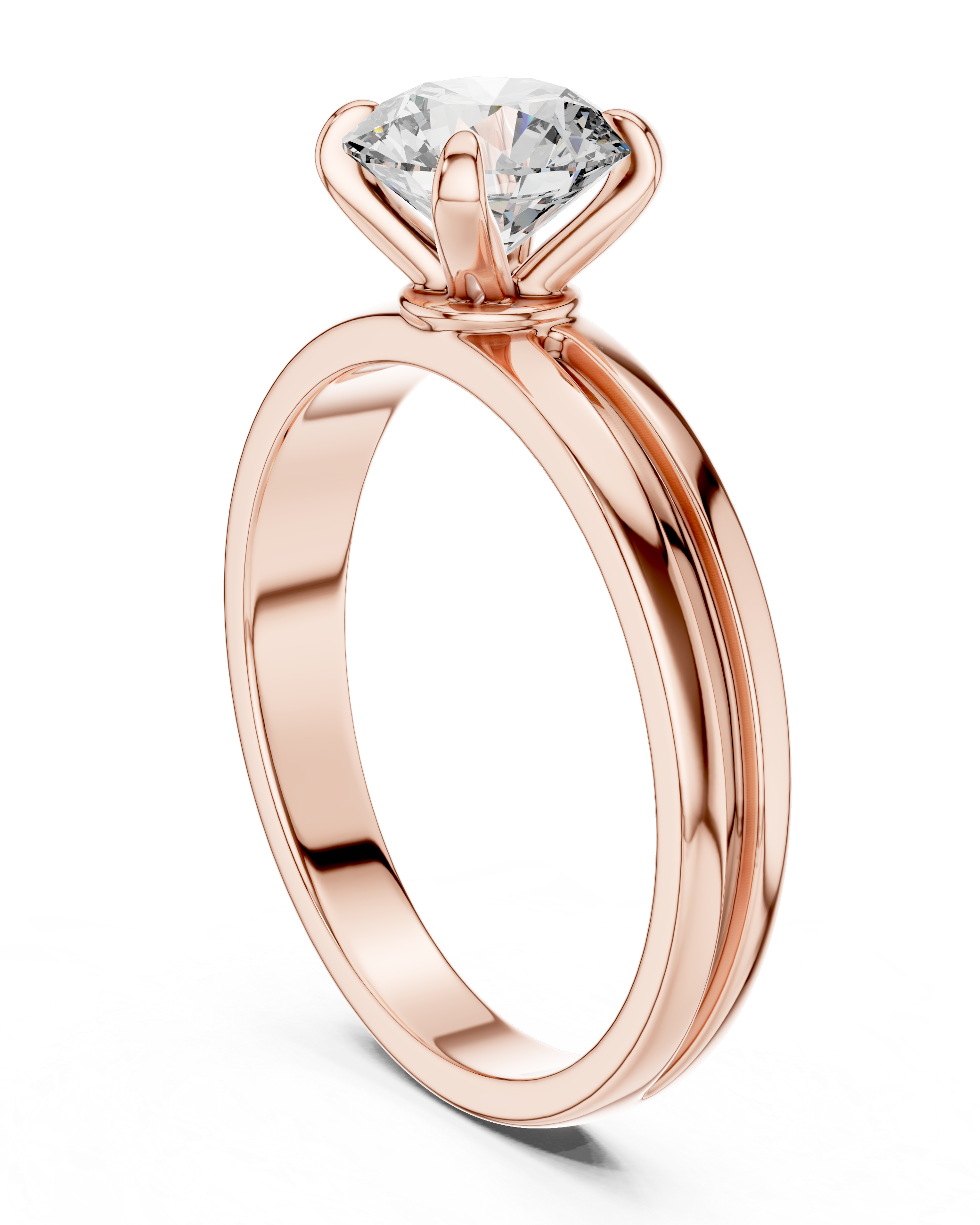 1 Carat Yellow Gold 4-Prong Lab Diamond Ring | The Brillora Jewelry House