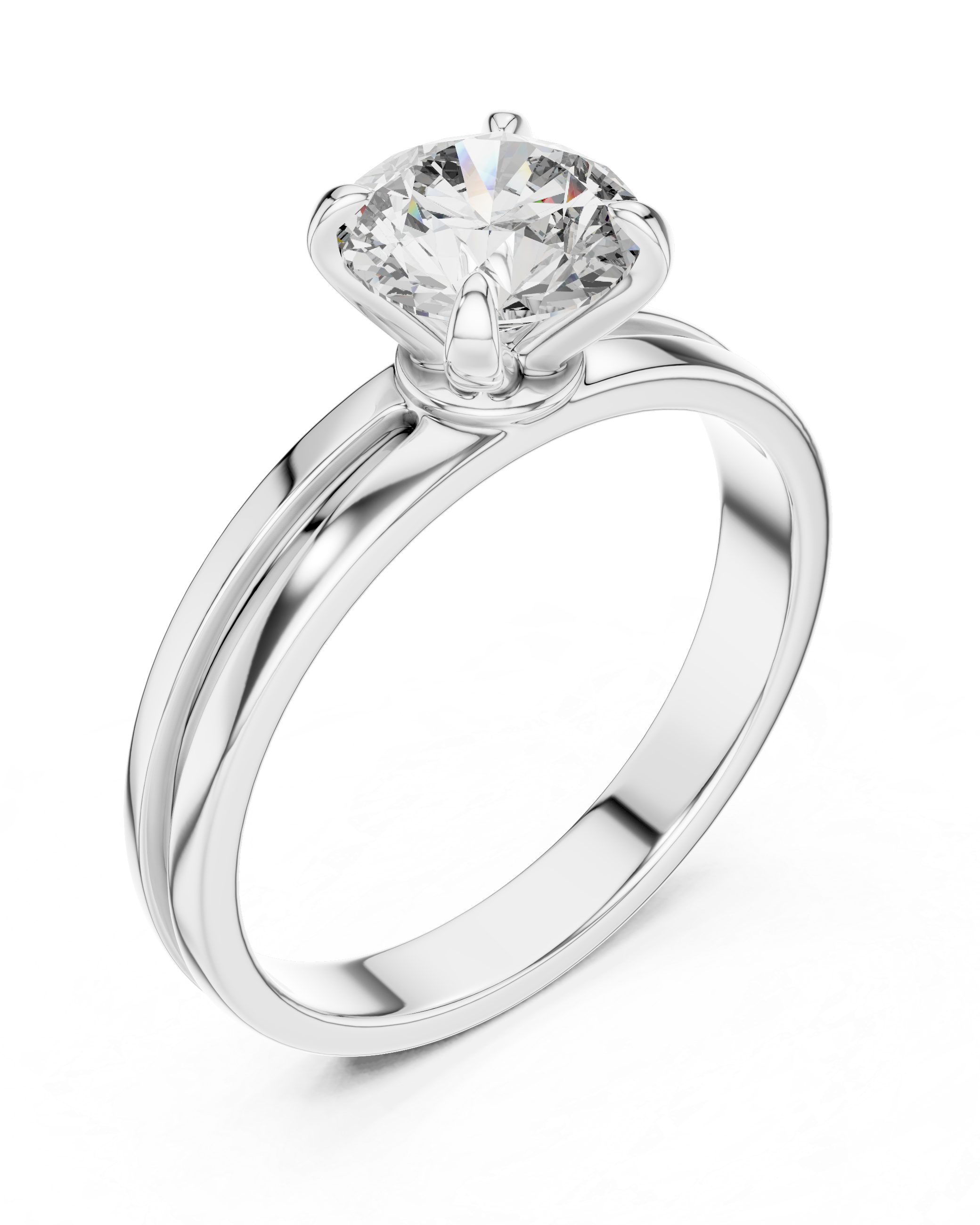 1 Carat Yellow Gold 4-Prong Lab Diamond Ring | The Brillora Jewelry House