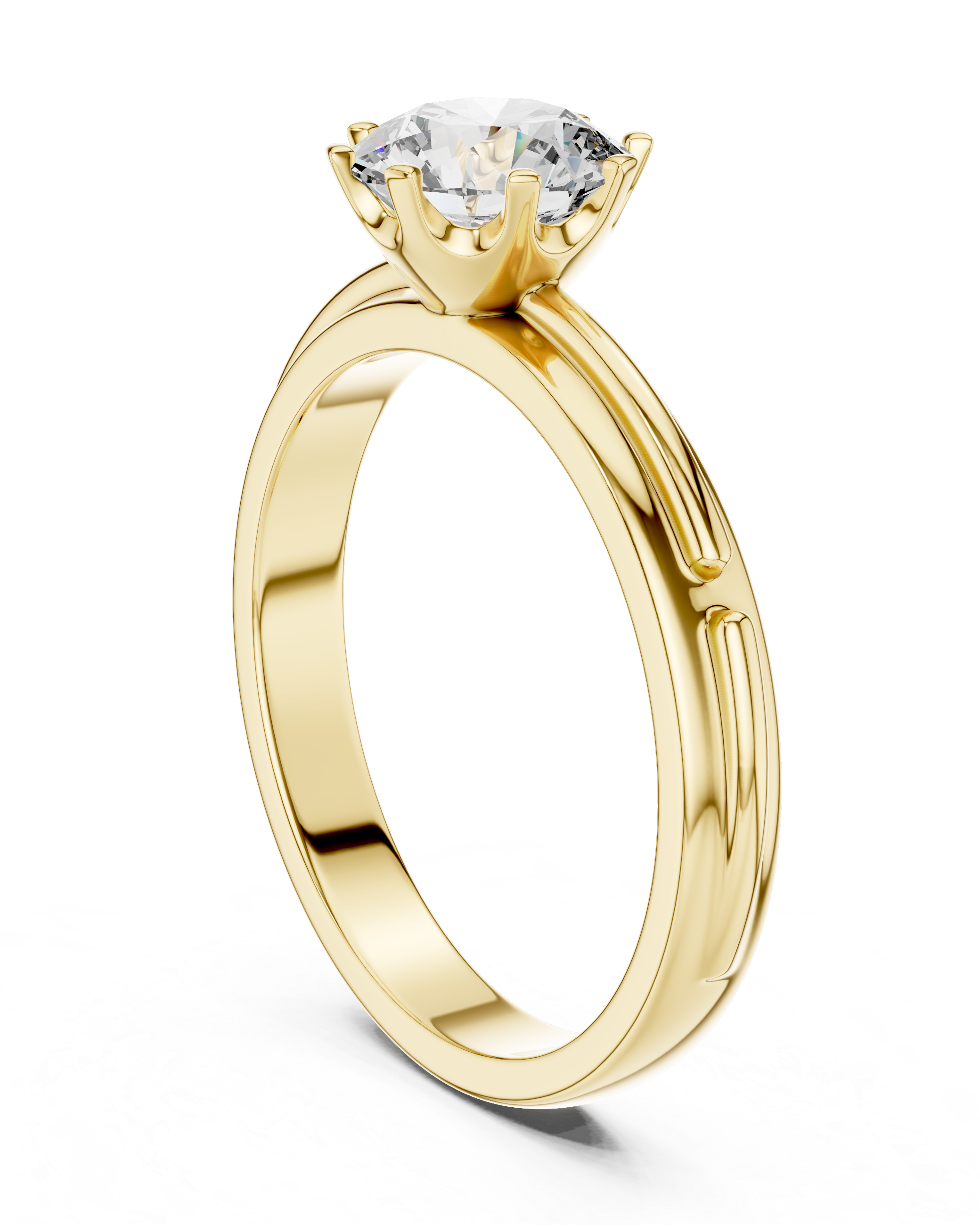 1 Carat Grooved Rose Gold Engagement Ring | The Brillora Jewelry House