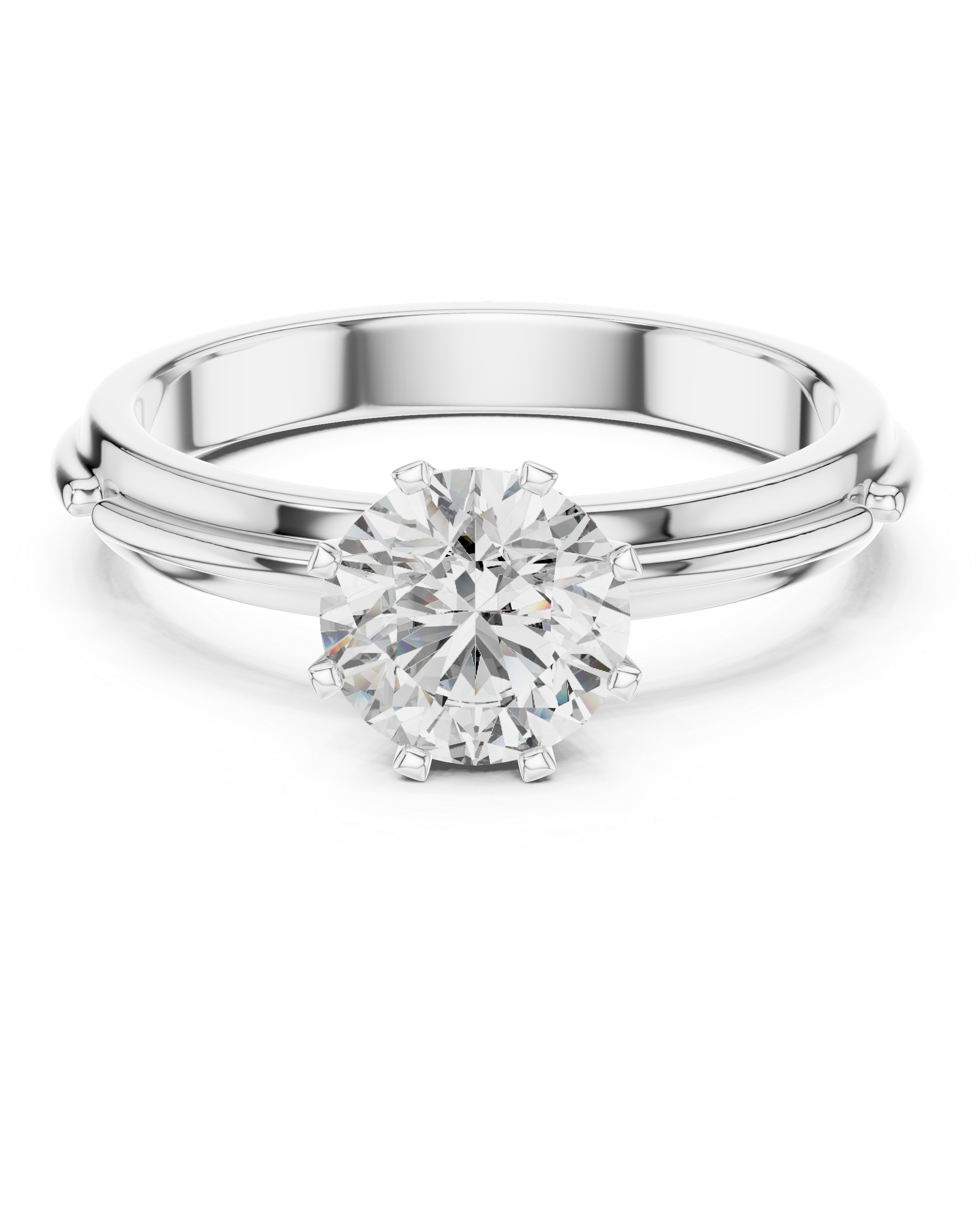 1 Carat Grooved Rose Gold Engagement Ring | The Brillora Jewelry House