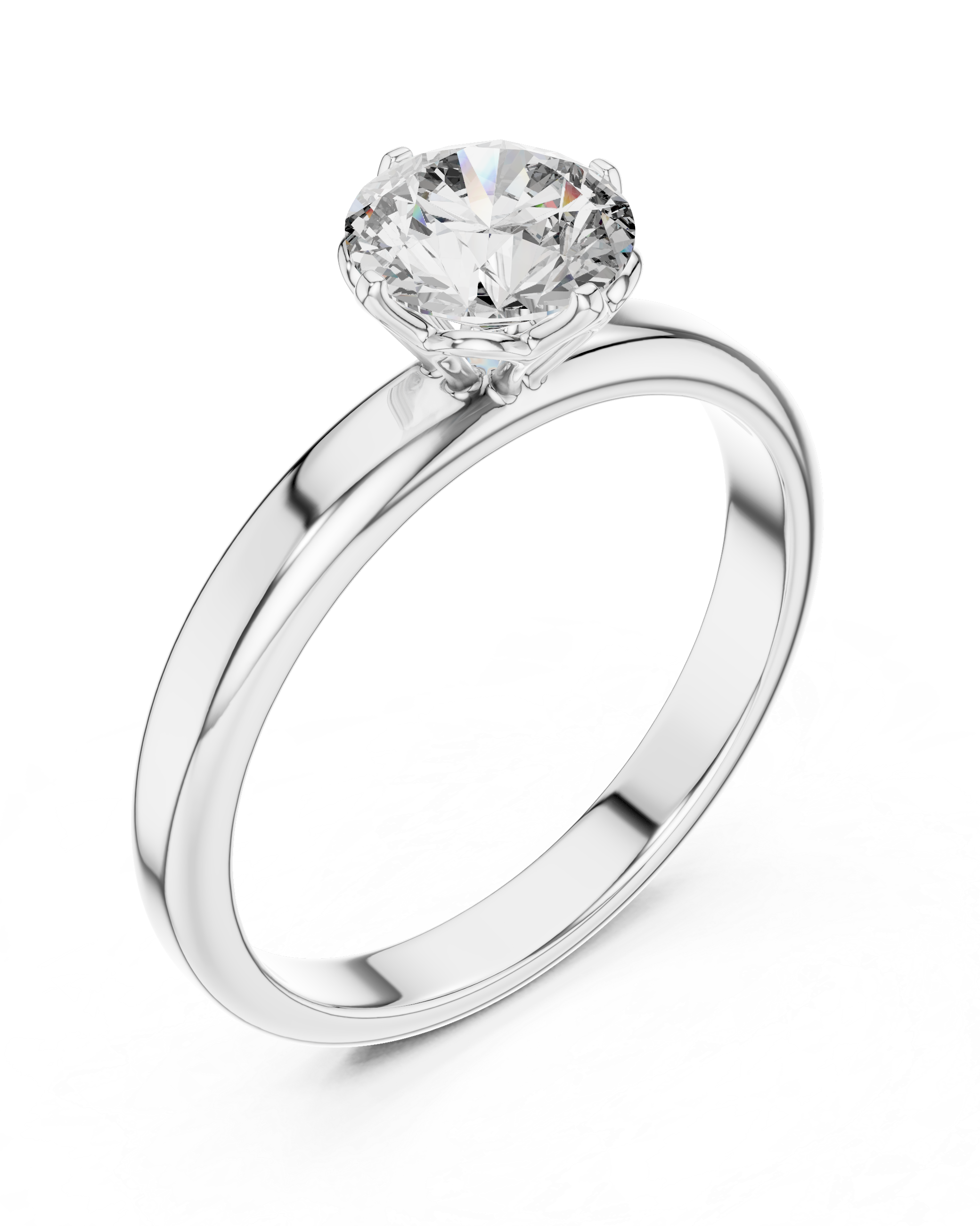 1ct 8-Prong Lab Diamond Ring in Rose Gold | The Brilllora Jewelry House