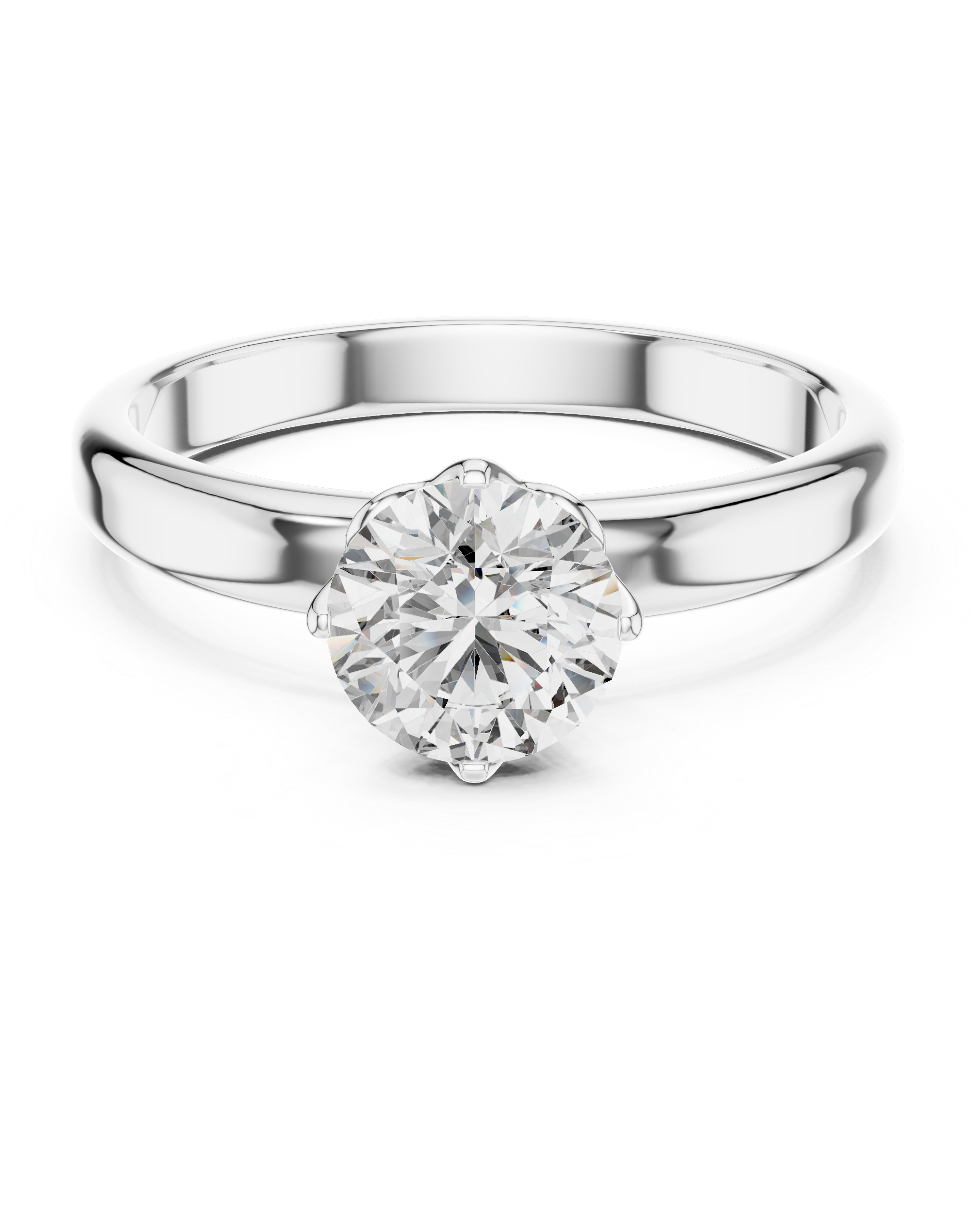 1ct 8-Prong Lab Diamond Ring in Rose Gold | The Brilllora Jewelry House