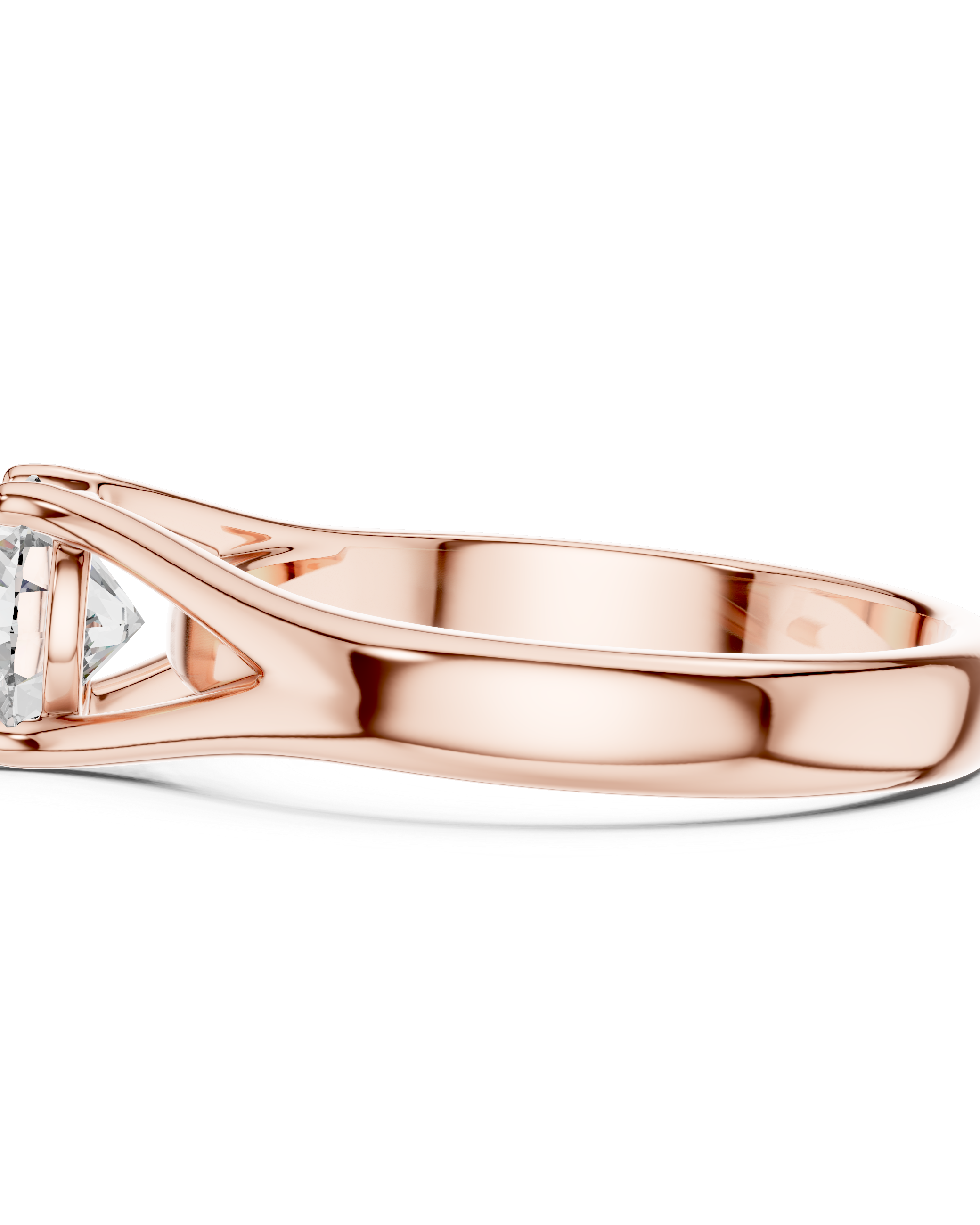1 Carat White Gold Open Band Solitaire Ring | The Brillora Jewelry House