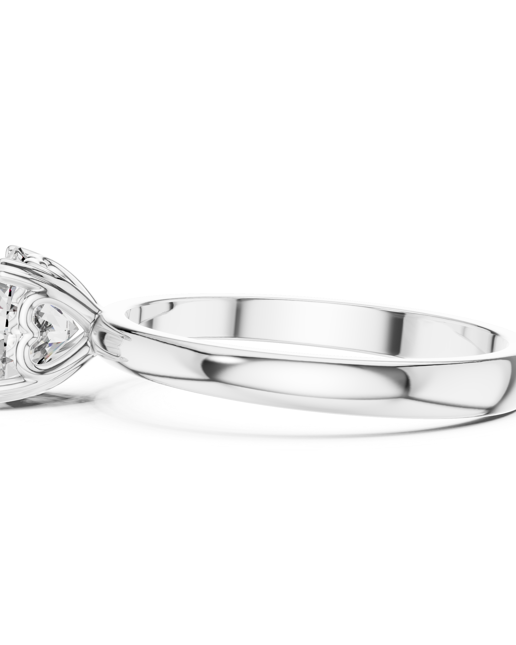 1ct Round Lab Diamond 4-Prong Ring in White Gold | The Brillora Jewelry House