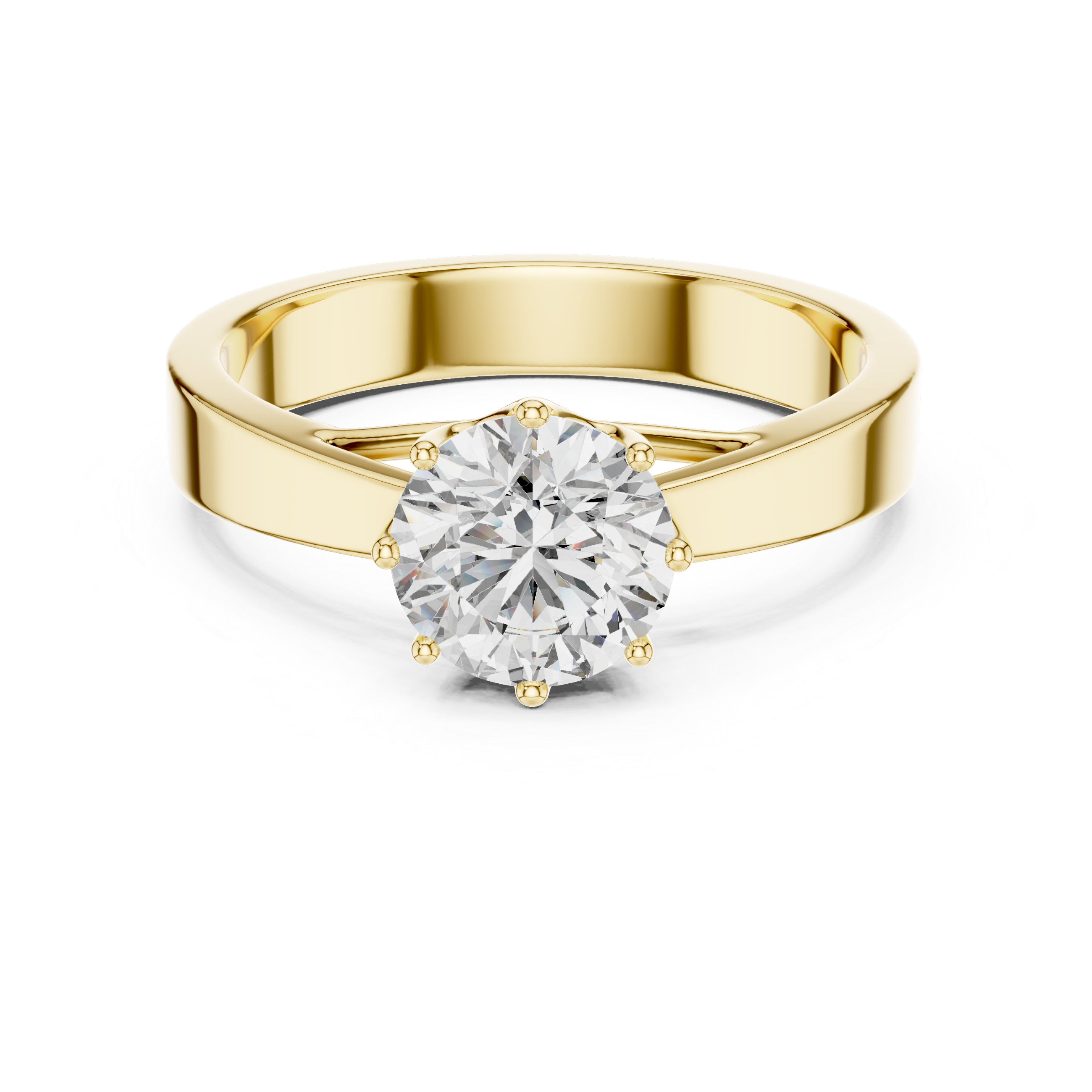 1ct Round Lab Grown Diamond Ring | Gold| The Brillora Jewellery House