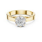1ct Round Lab Grown Diamond Ring | Gold| The Brillora Jewellery House
