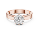 1ct Round Lab Grown Diamond Ring | Rose Gold | The Brillora Jewellery House