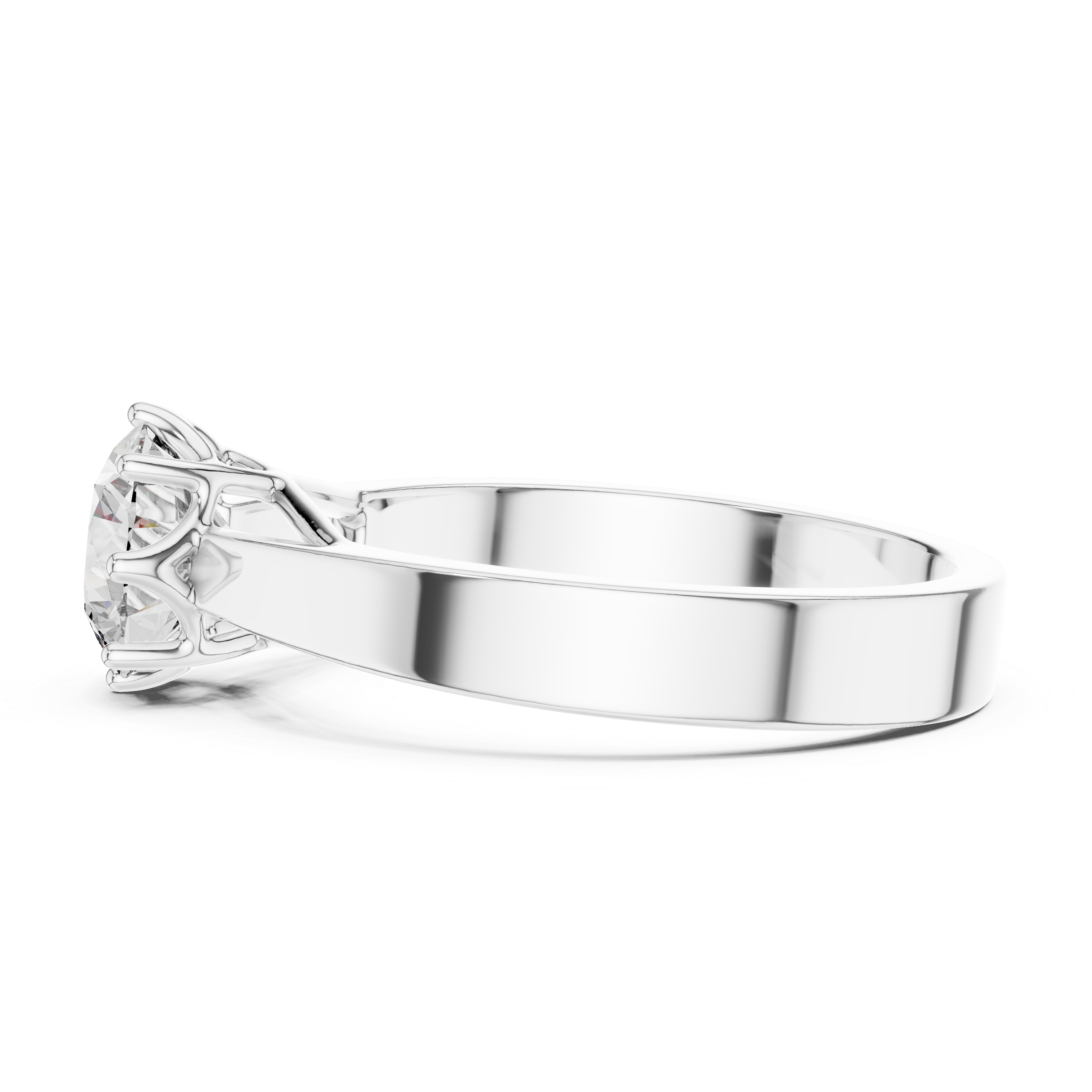 1ct Round Lab Grown Diamond Ring | Silver | The Brillora Jewellery House