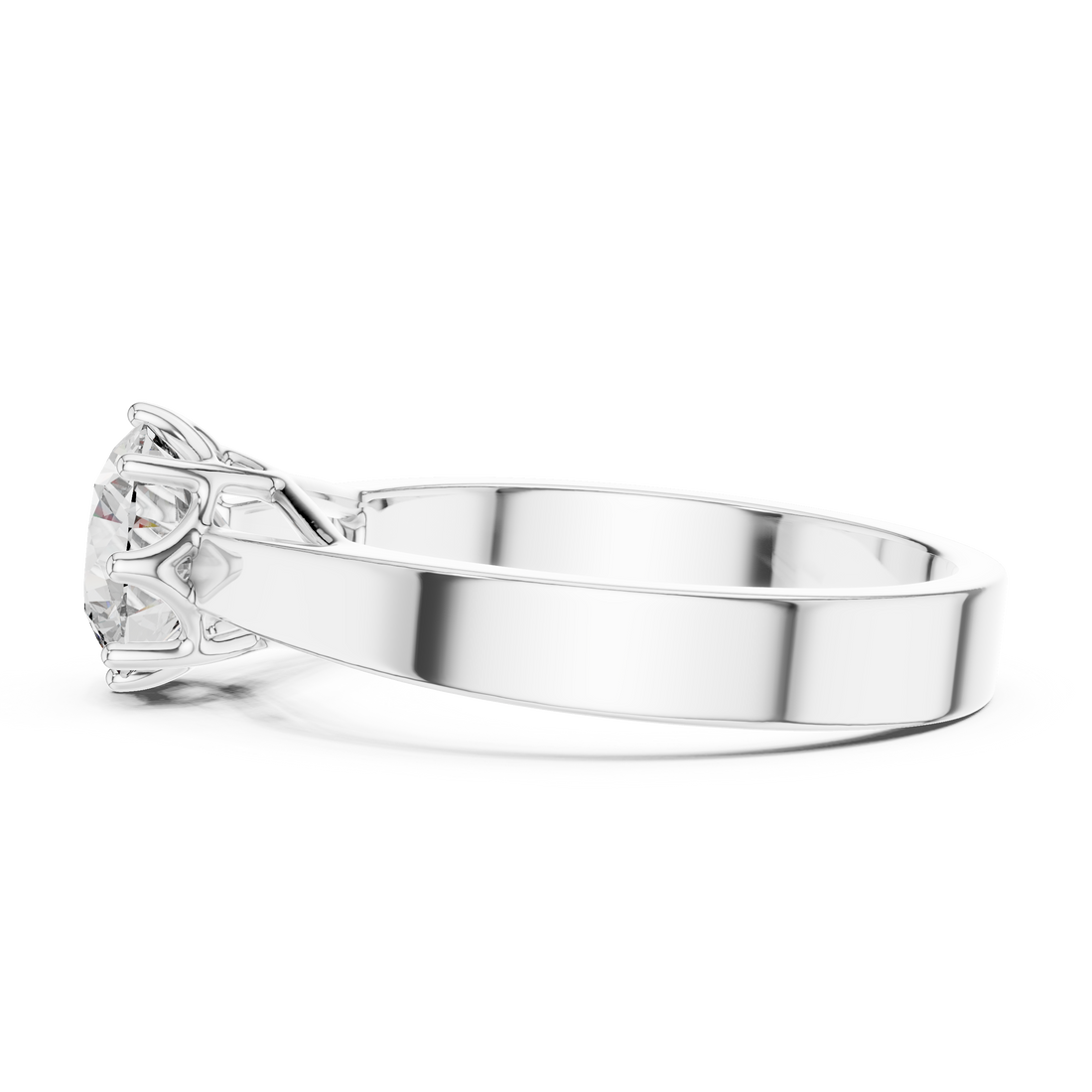 1ct Round Lab Grown Diamond Ring | Silver | The Brillora Jewellery House