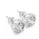 2ct Round Lab-Grown Diamond Stud Earrings in Rose Gold | The Brillora Jewelry House