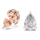 3.50ctw Pear Lab-Grown Diamond Stud Earrings in Rose Gold  | The Brillora Jewelry House