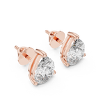 3.50ctw Pear Lab-Grown Diamond Stud Earrings in Rose Gold  | The Brillora Jewelry House