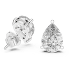 3.50ctw Pear Lab-Grown Diamond Stud Earrings in Rose Gold  | The Brillora Jewelry House