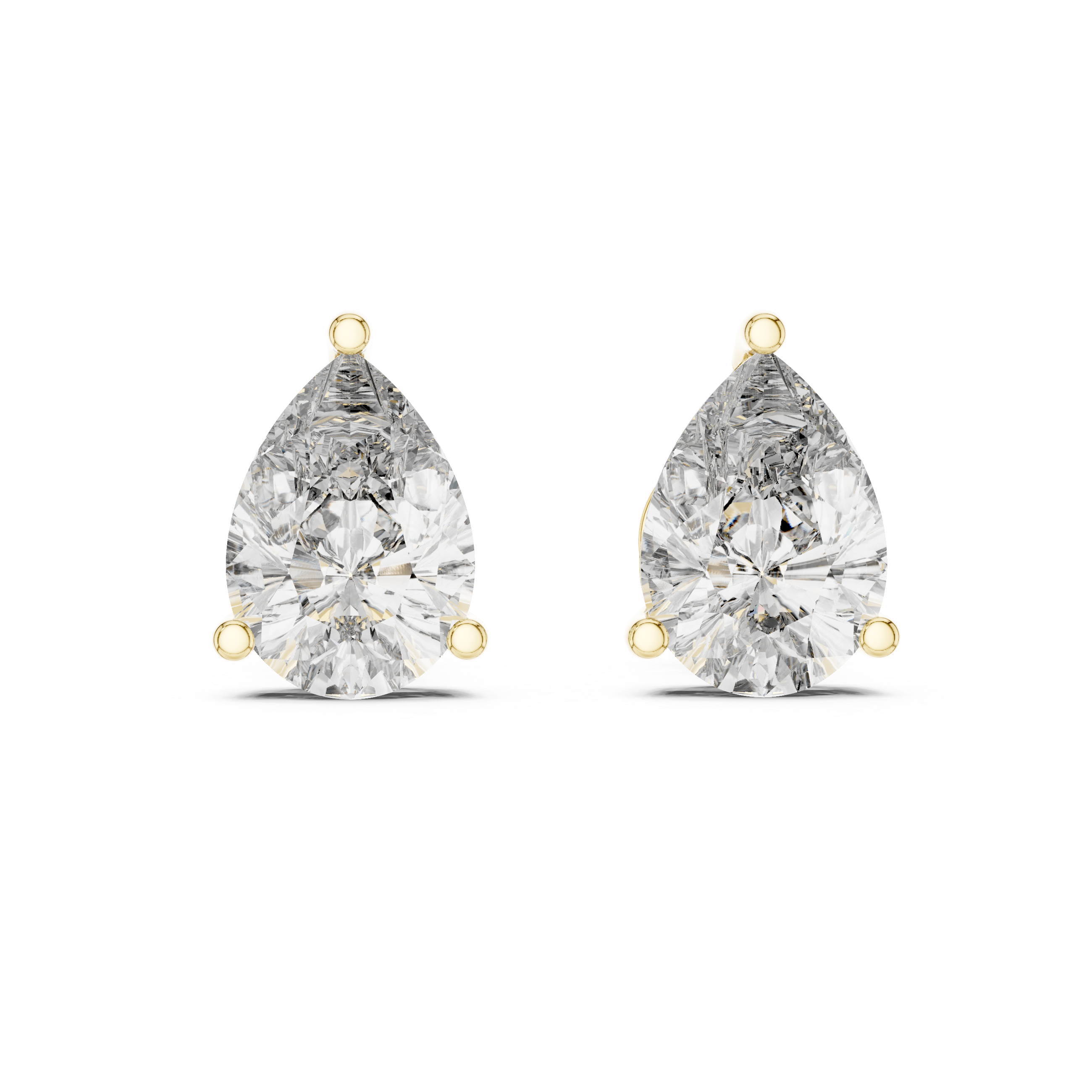 3.50ctw Pear Lab-Grown Diamond Stud Earrings in Rose Gold