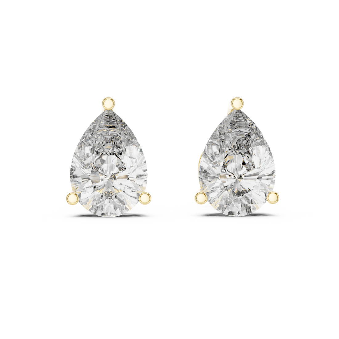 3.50ctw Pear Lab-Grown Diamond Stud Earrings in Rose Gold