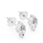 1.50ctw Marquise Lab-Grown Diamond Stud Earrings in Rose Gold } The Brillora Jewelry House
