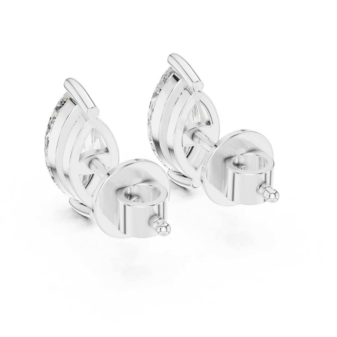 1.50ctw Marquise Lab-Grown Diamond Stud Earrings in Rose Gold } The Brillora Jewelry House