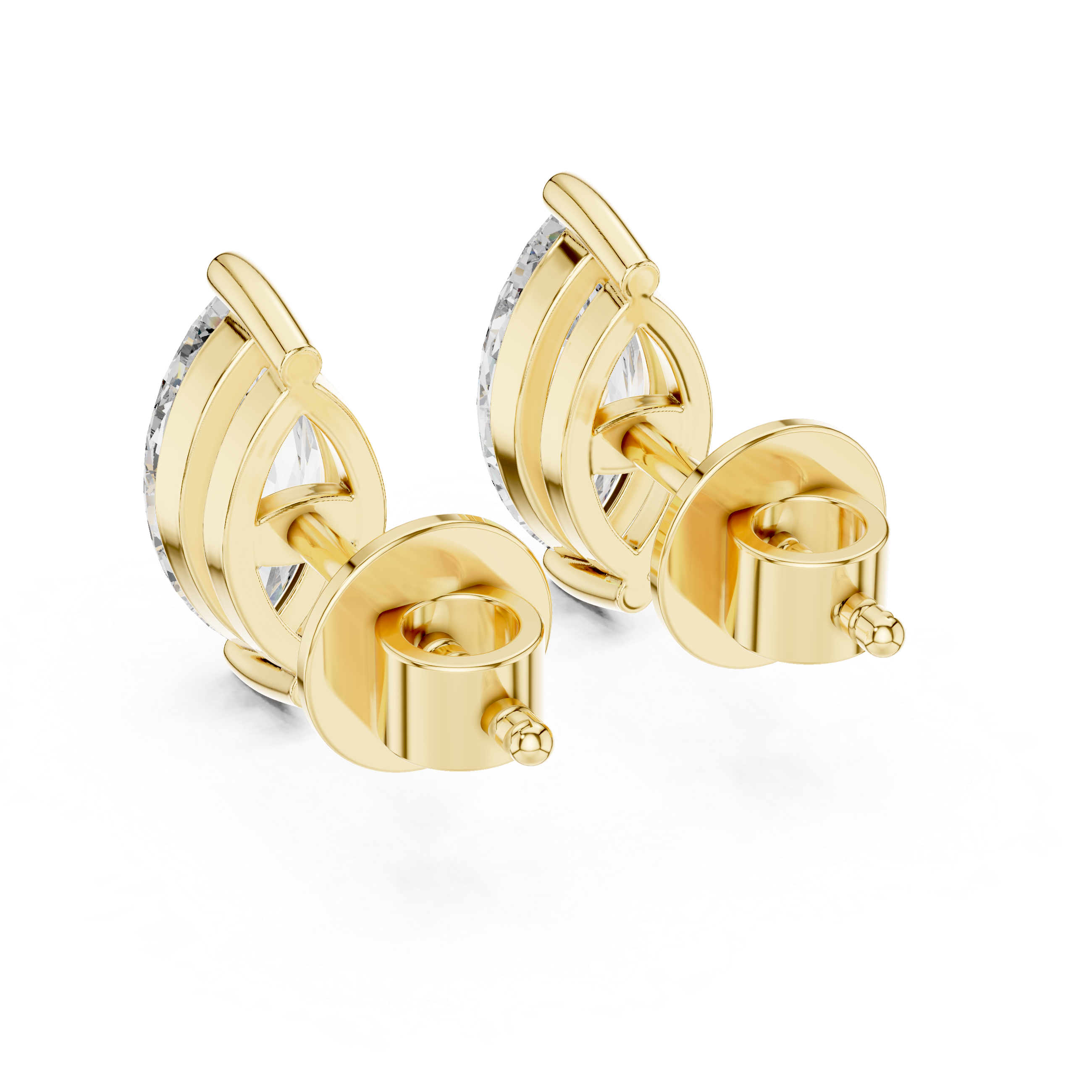 1.50ctw Marquise Lab-Grown Diamond Stud Earrings in Rose Gold } The Brillora Jewelry House