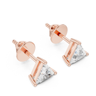 Yellow Gold 1.30ctw Triangle Lab-Grown Diamond Earrings | The Brillora Jewelry Hose