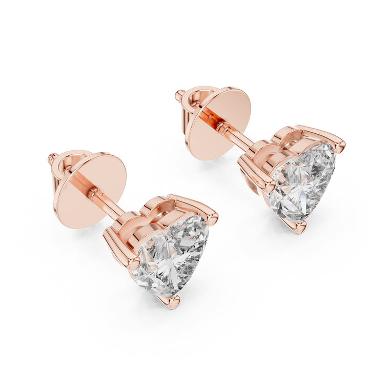 The 1.50 Carat Heart Cut Lab Diamond Studs