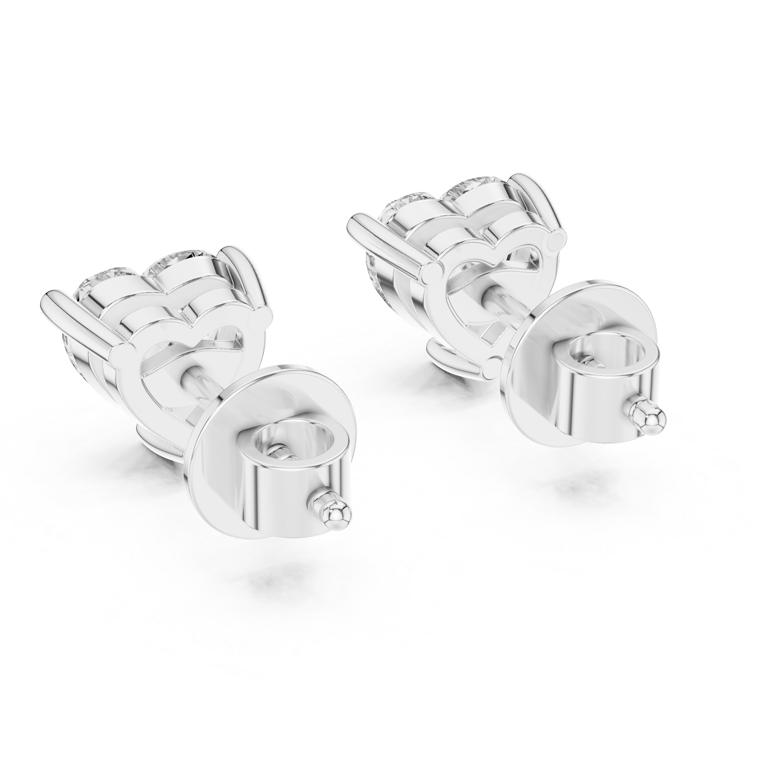 The 1.50 Carat Heart Cut Lab Diamond Studs