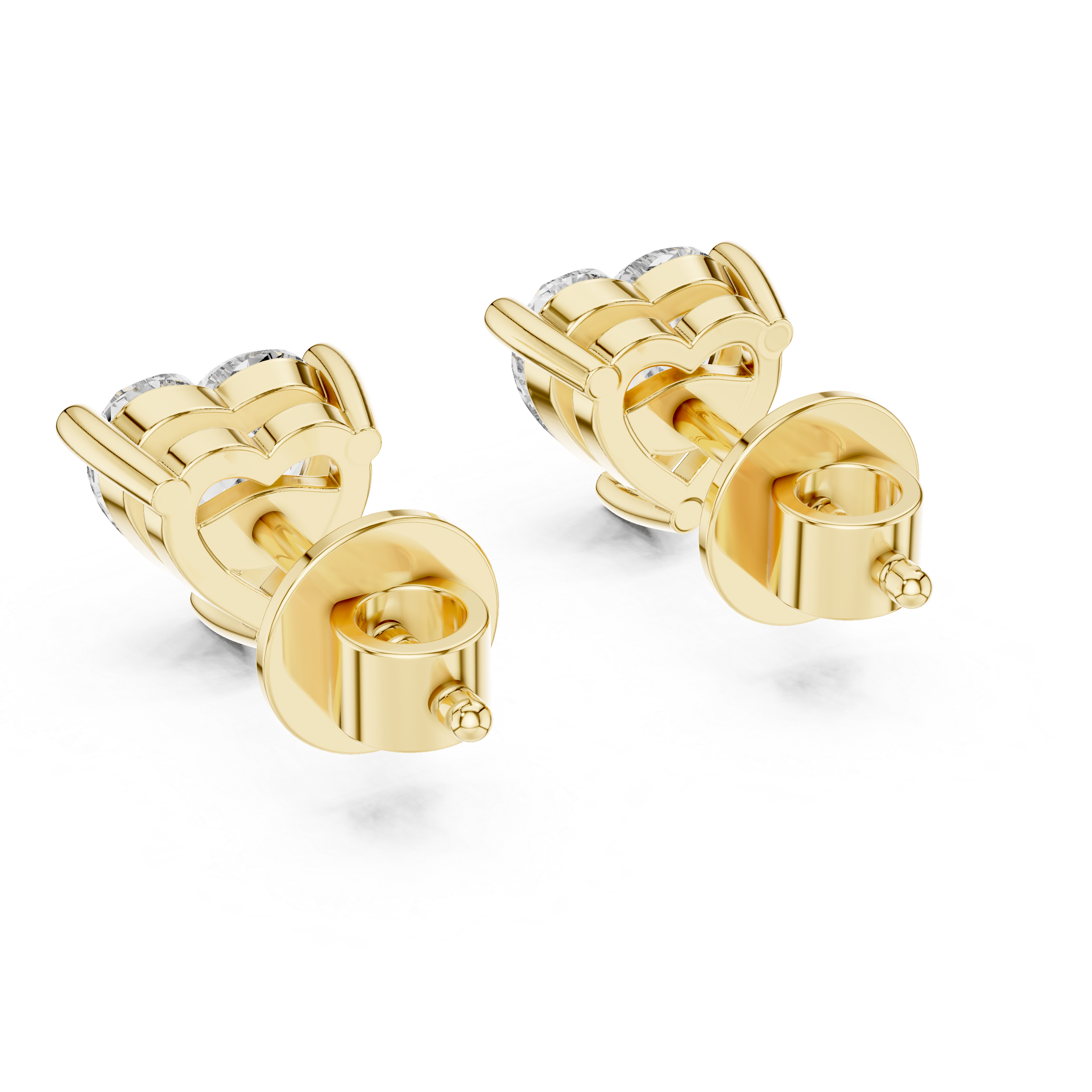 The 1.50 Carat Heart Cut Lab Diamond Studs