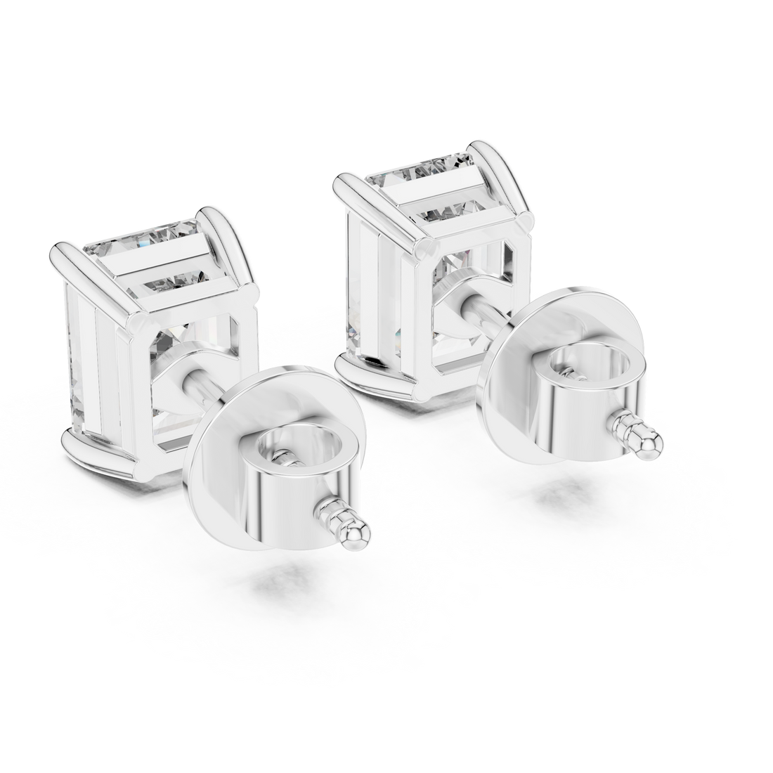 The 2.50 Carat Emerald Cut Lab Diamond Studs | The Brillora Jewelry House