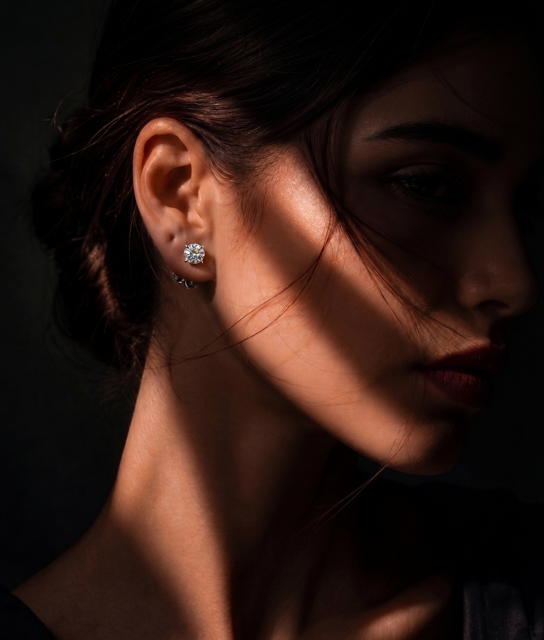 2ct Round Lab-Grown Diamond Stud Earrings in Rose Gold