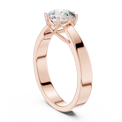 1ct Round Lab Grown Diamond Ring | Rose Gold| The Brillora Jewellery House
