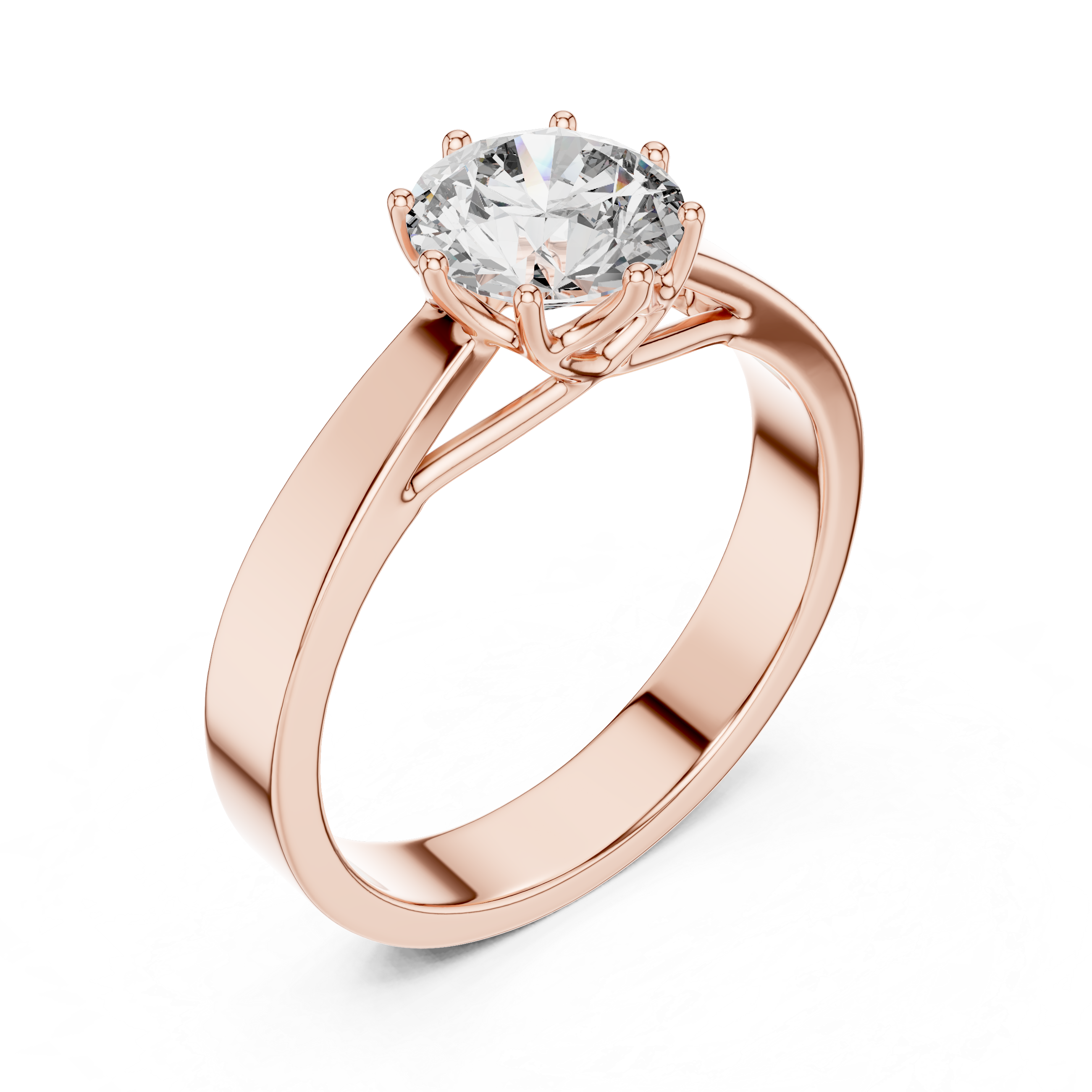 1ct Round Lab Grown Diamond Ring | Gold| The Brillora Jewellery House