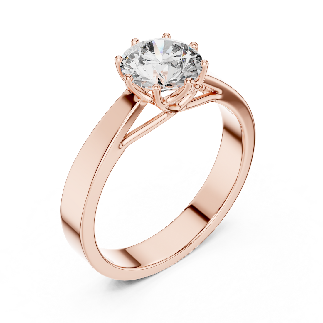 1ct Round Lab Grown Diamond Ring | Gold| The Brillora Jewellery House