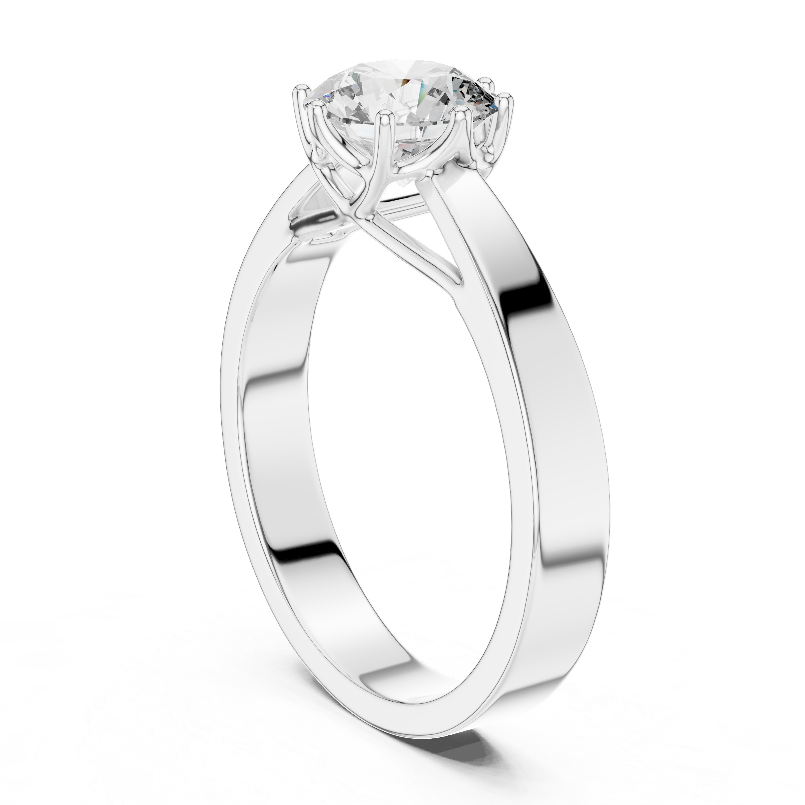 1ct Round Lab Grown Diamond Ring | Silver| The Brillora Jewellery House