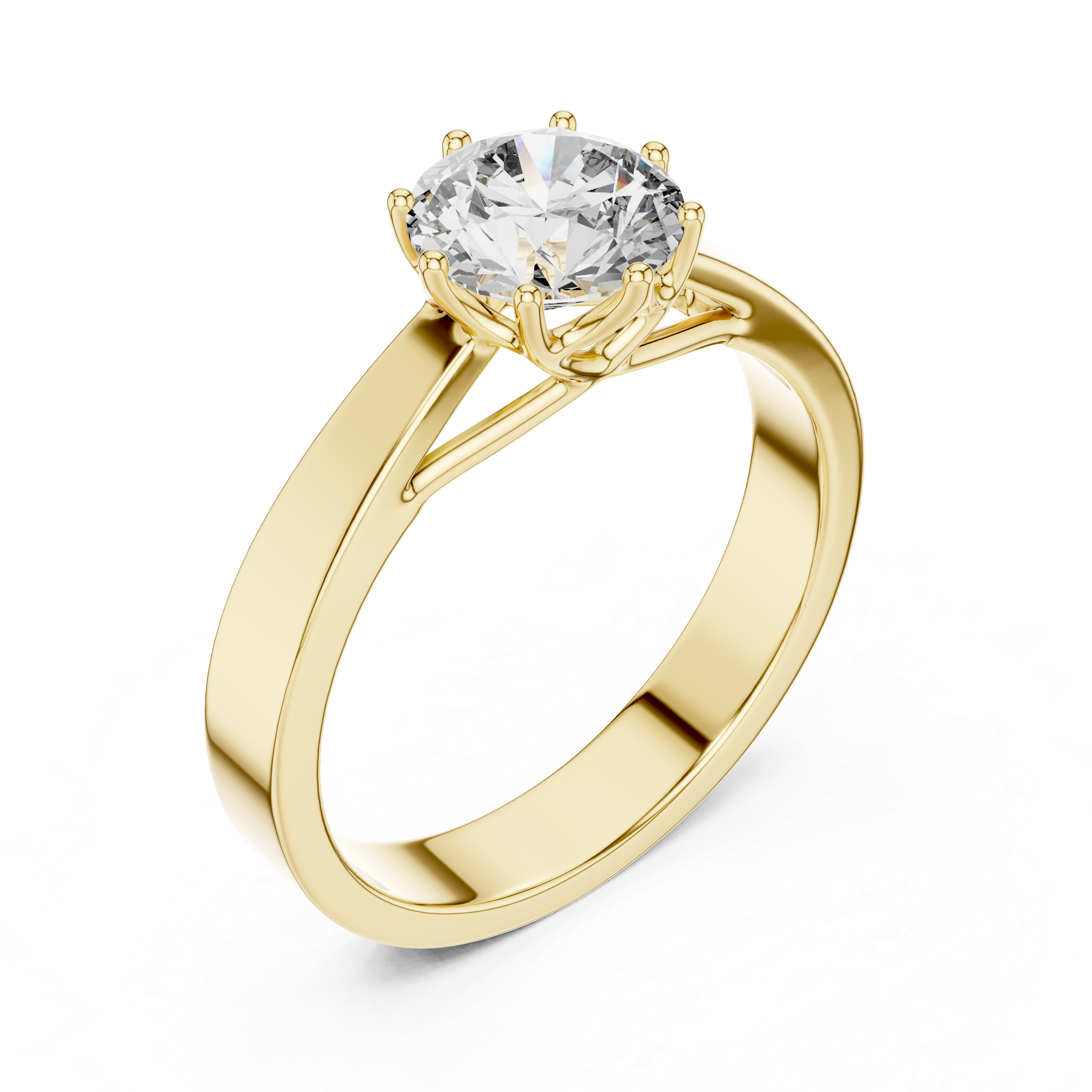 1ct Round Lab Grown Diamond Ring | Gold| The Brillora Jewellery House