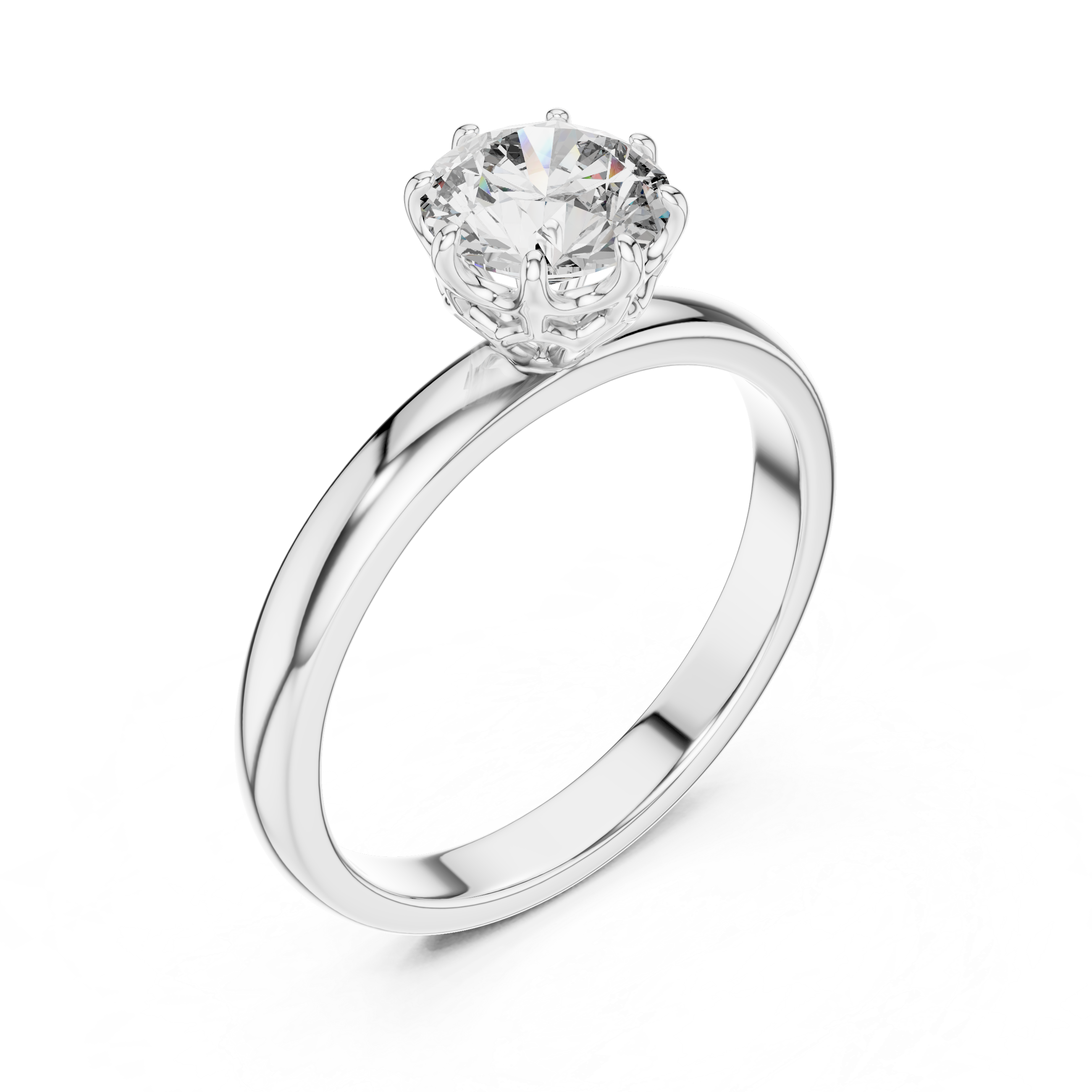 1 Carat 6-Prong Rose Gold Lab Diamond Engagement Ring | The Brillora Jewelry House