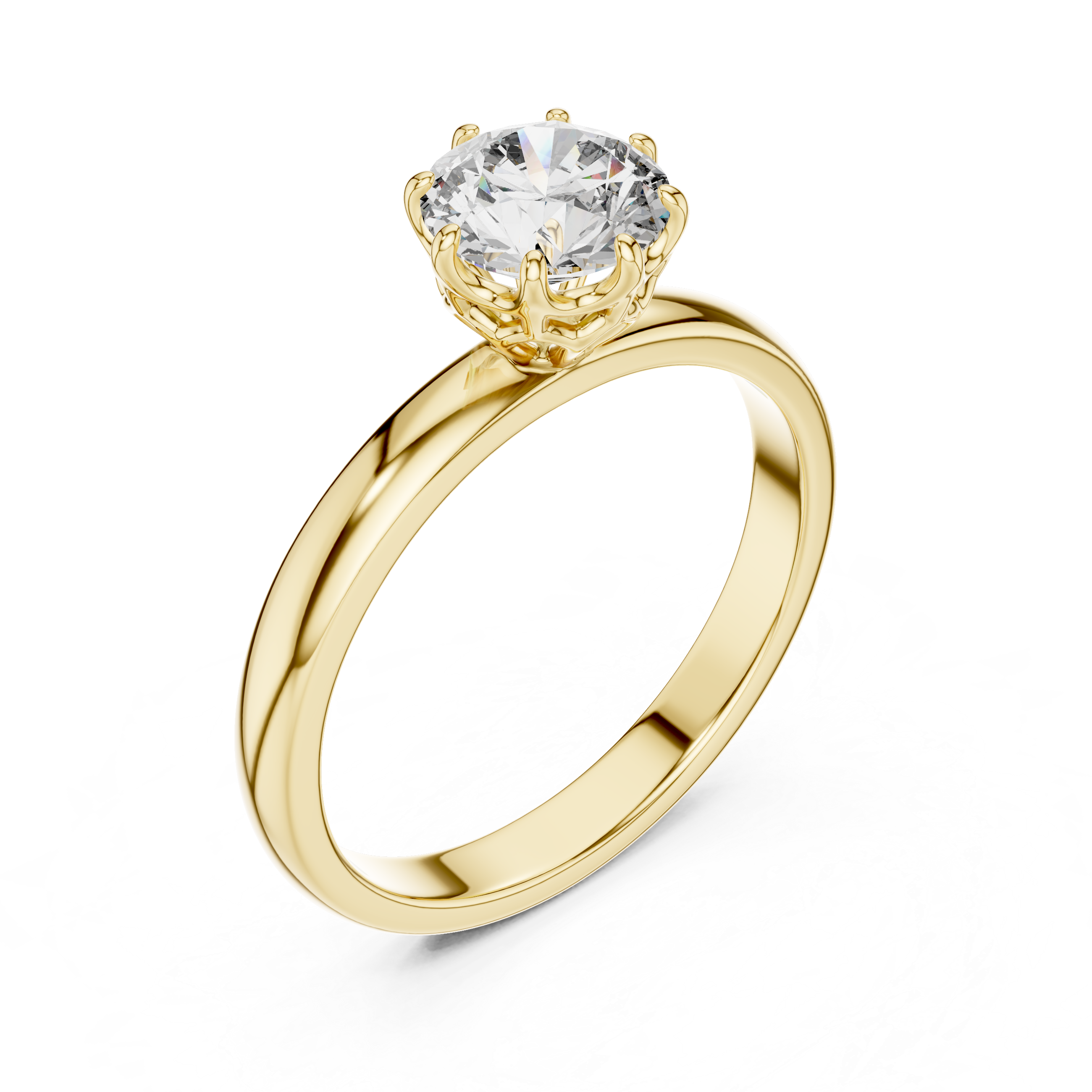 1 Carat 6-Prong Rose Gold Lab Diamond Engagement Ring | The Brillora Jewelry House